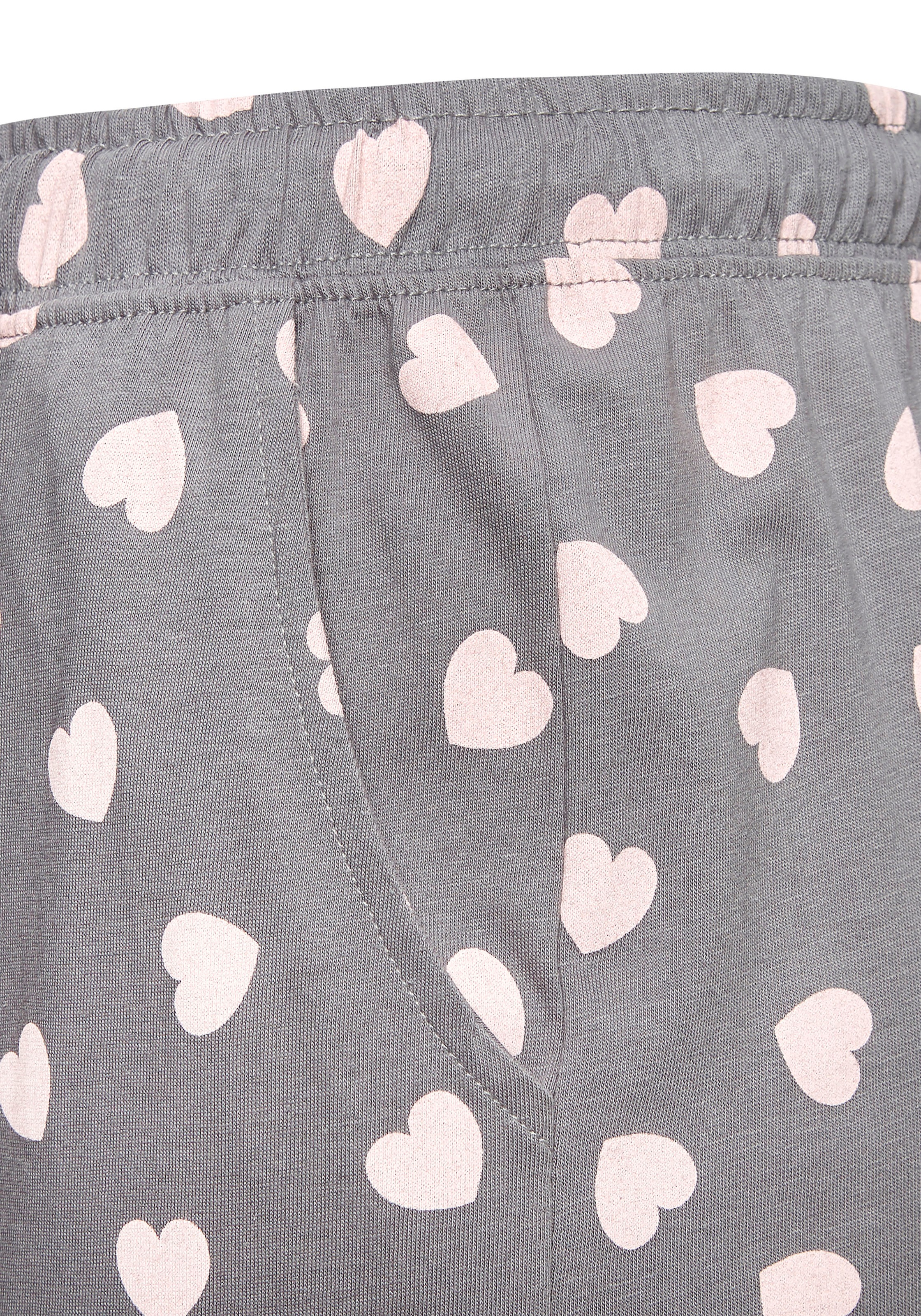 Vivance Dreams Pyjama, (Spar-Set, 4 tlg.), mit süßem Herzmuster