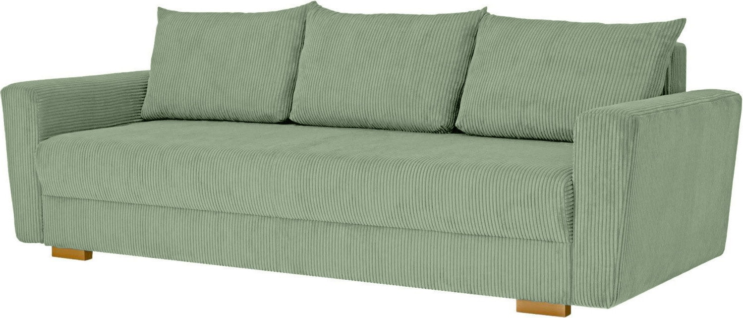INOSIGN 3-Sitzer »MAGHERA Schlafsofa mit Bettkasten, in hochwertiger Verarbeitung« mit Wellenunterfederung, pflegeleicht Material, B/H/T 230/92,5/79 cm