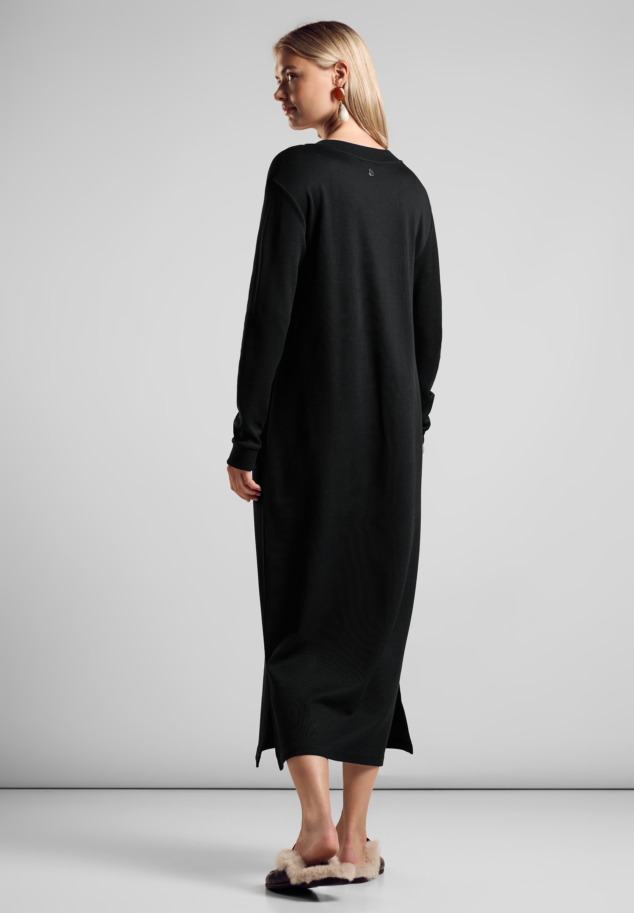 STREET ONE Midikleid Ohne Taschen in Unifarbe günstig online kaufen