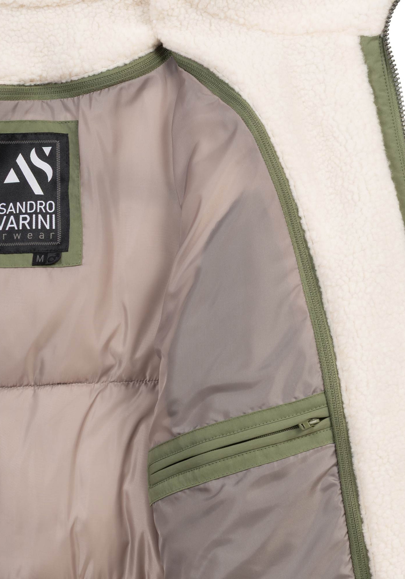 Alessandro Salvarini Winterjacke »ASFredii« mit abnehmbaren Teddy-Fleece-Innenlayer