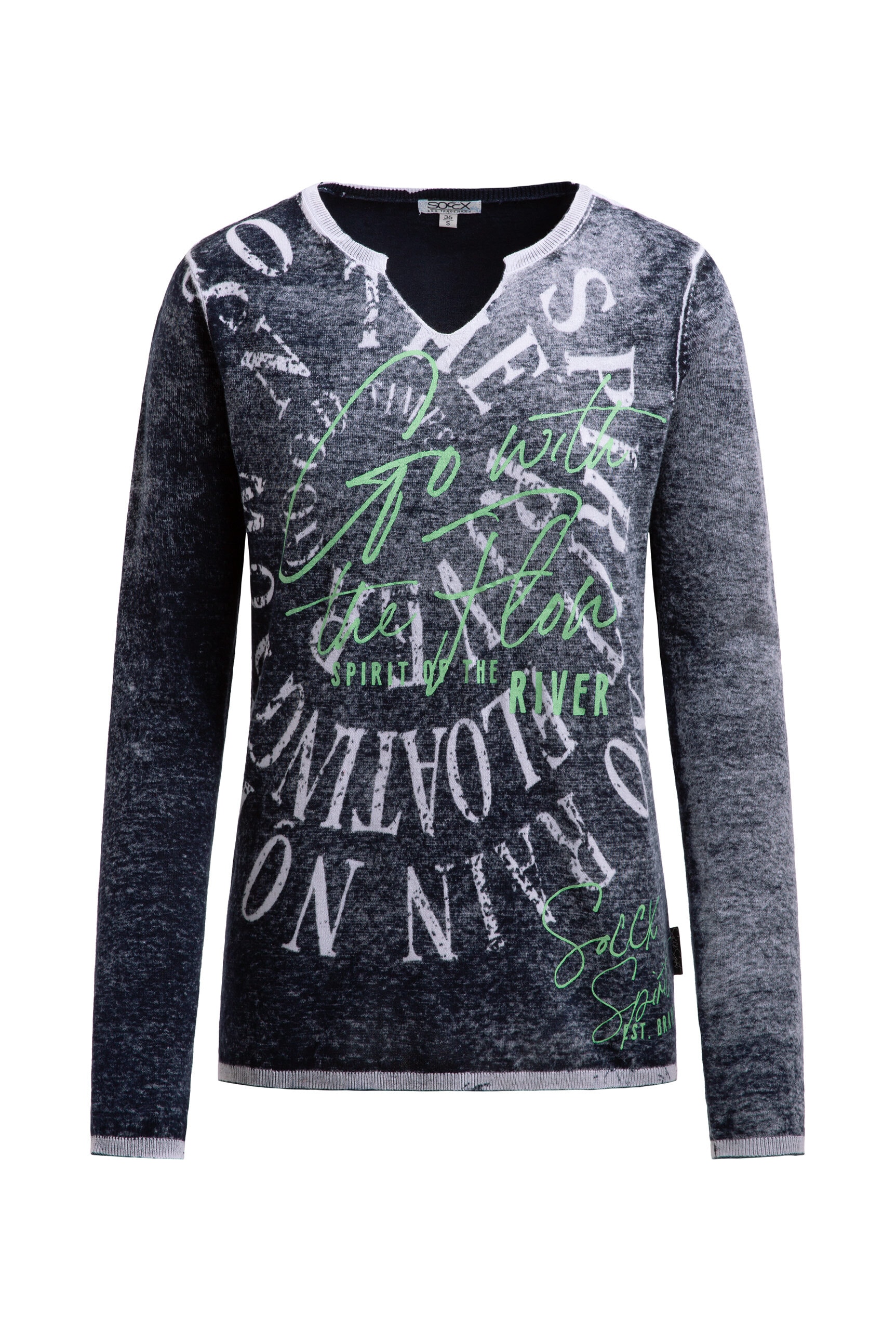 SOCCX Rundhalspullover aus Feinstrick