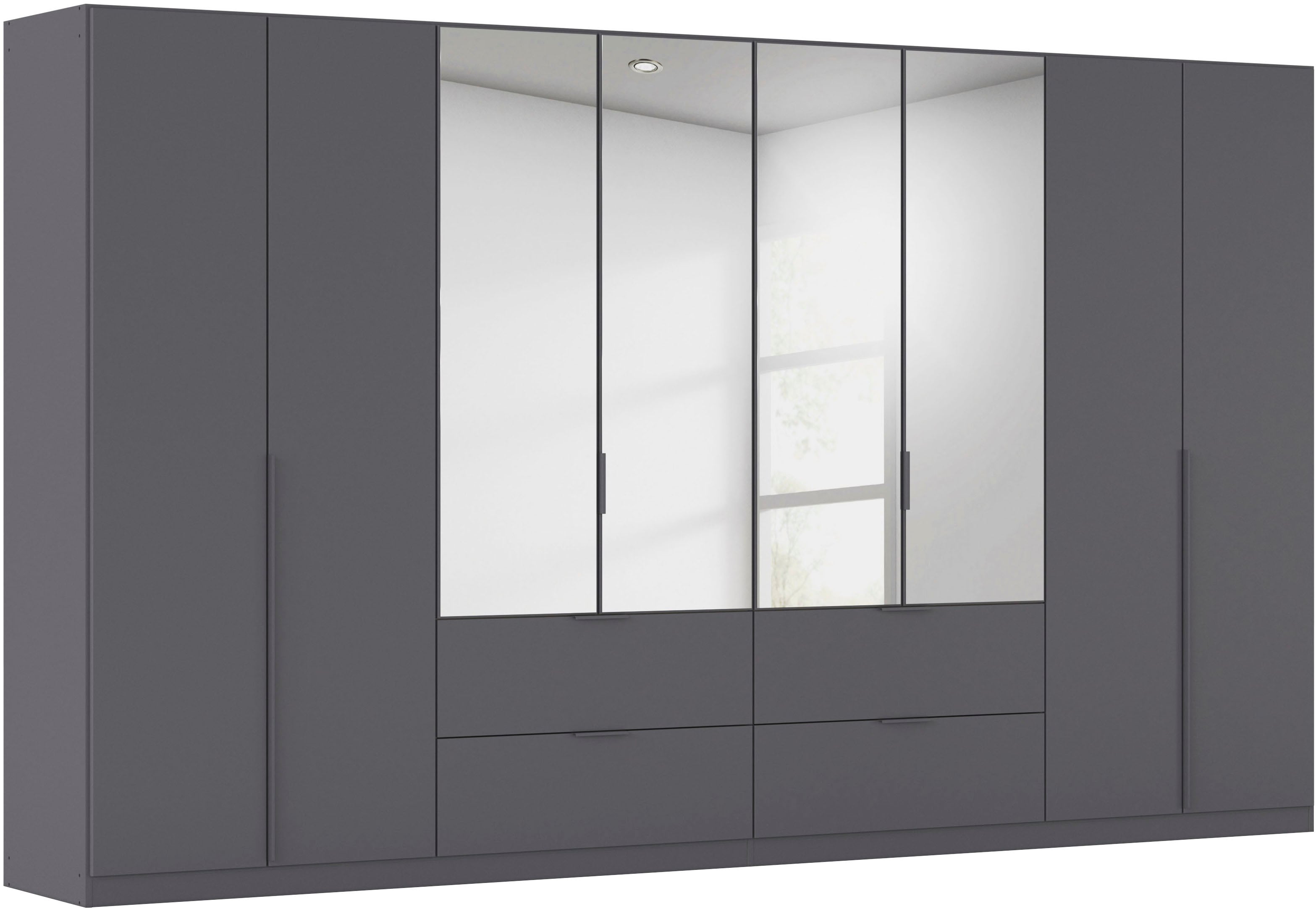 OTTO home Drehtürenschrank "Kleiderschrank Schrank Garderobe AGORDO mit Dekor- oder Hochglanzfront" in zwei Griff-Farben, Breiten 91-360 cm, mit Außenschubkästen, in 7 Breiten und 2 Höhen MADE IN GERMANY