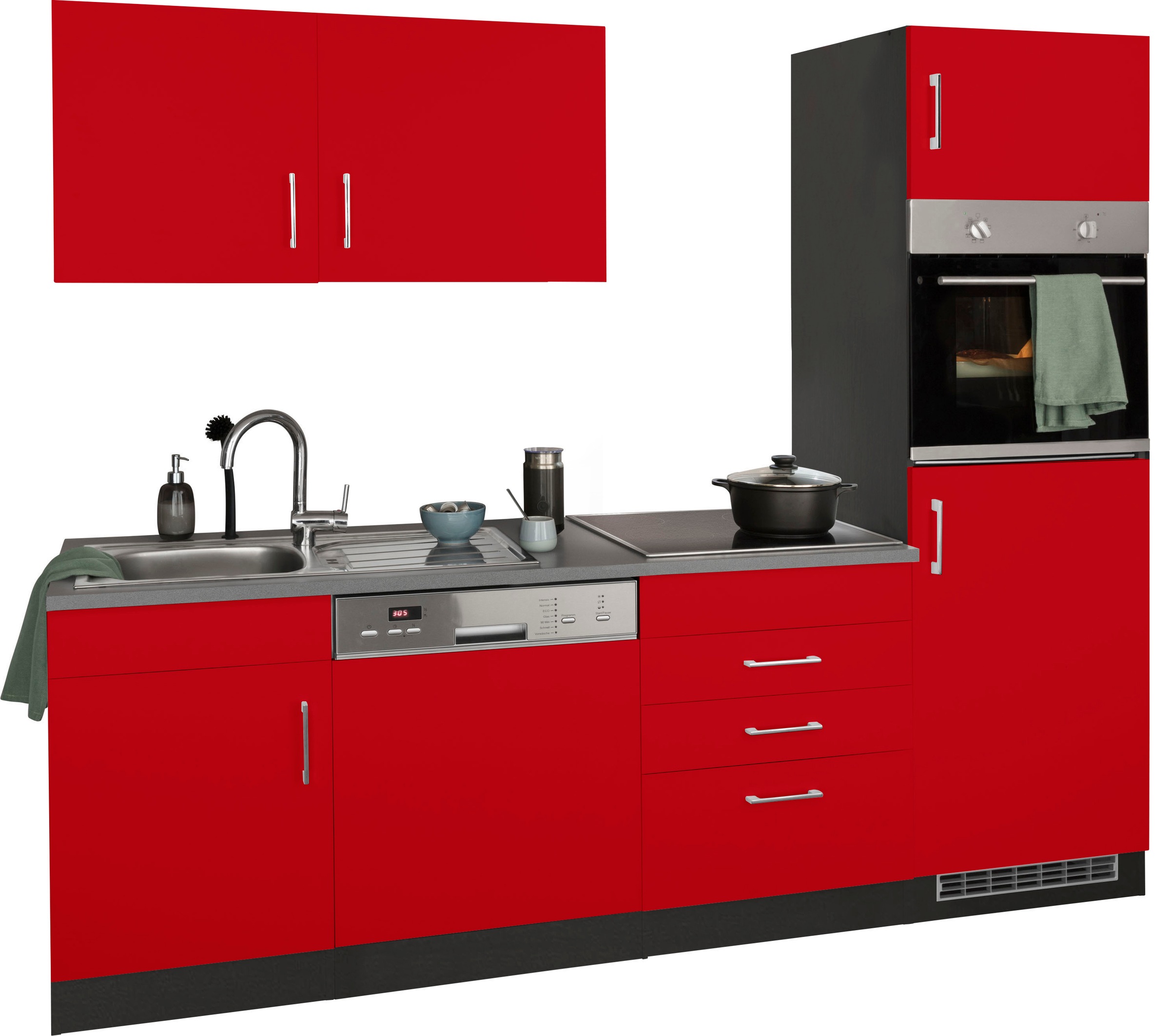 Thumbnail - KOCHSTATION Küchenzeile "KS-Paris – Küchen mit einzigartigen Fotomotiven auf den Fronten" Breite 230 cm, wahlweise mit E...