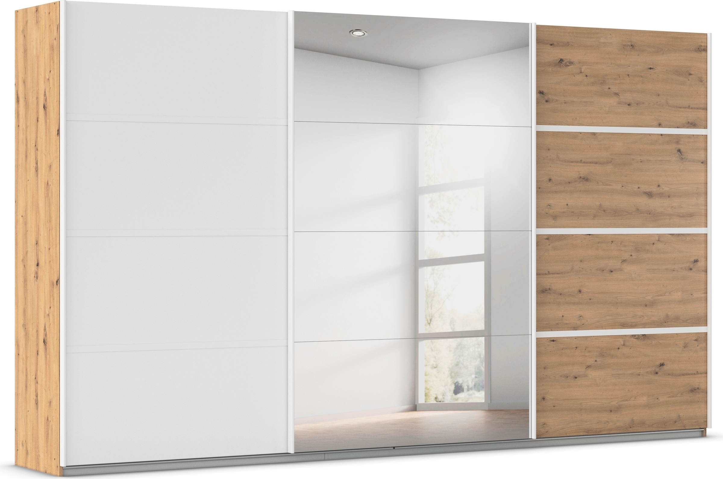 OTTO home Kleiderschrank "Mehrzweckschrank Aktenschrank Möbel Mietswohnung Schlafzimmer AVOLA" 3 verschiedene Ausstattungen BASIC/CLASSIC/PREMIUM (inkl. SOFT-CLOSE), mit eleganten Zierleisten in Chrom, Schwarz oder Weiß MADE IN GERMANY