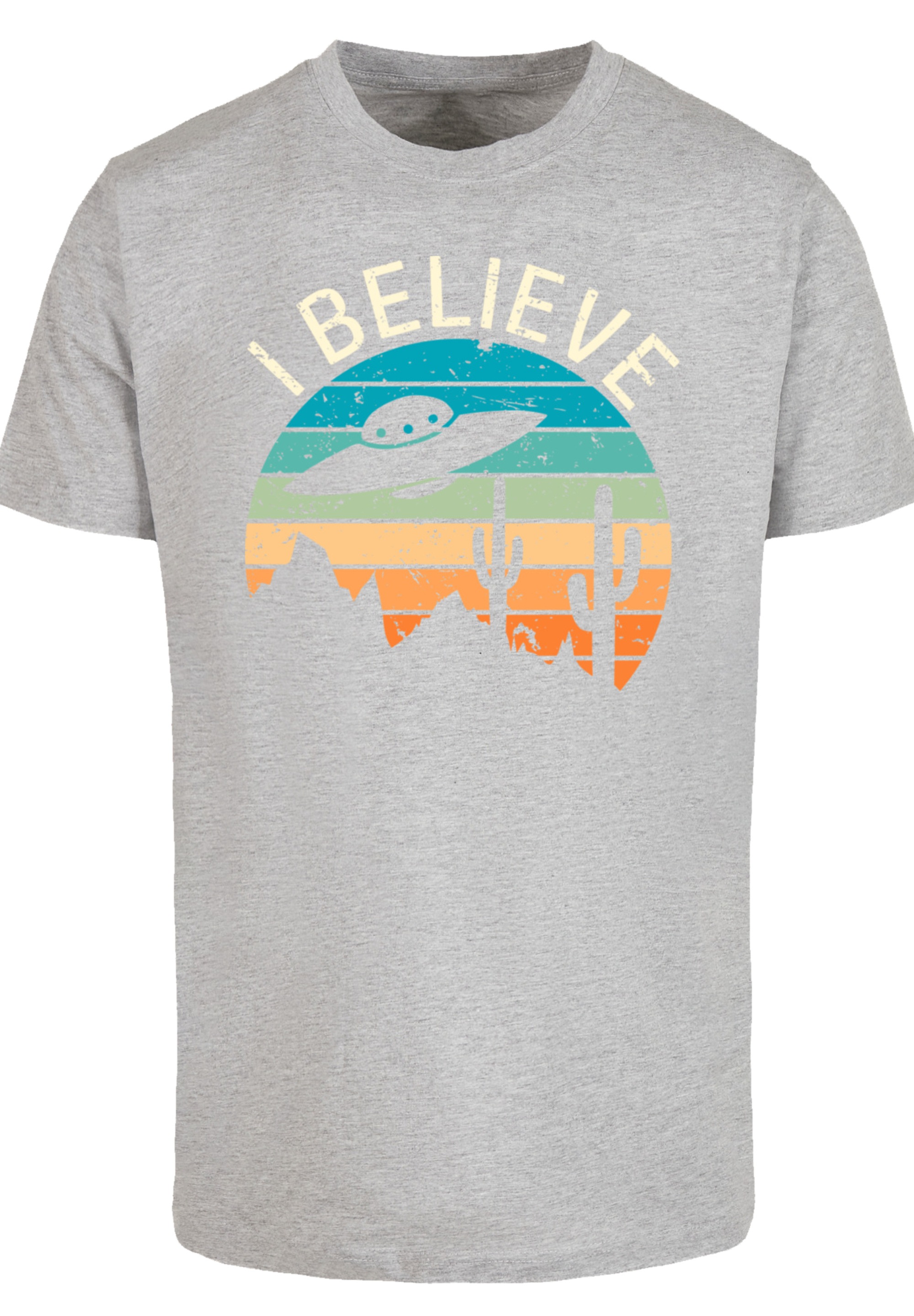 F4NT4STIC T-Shirt »I Believe UFO Alien Sonnenuntergang«, Premium Qualität
