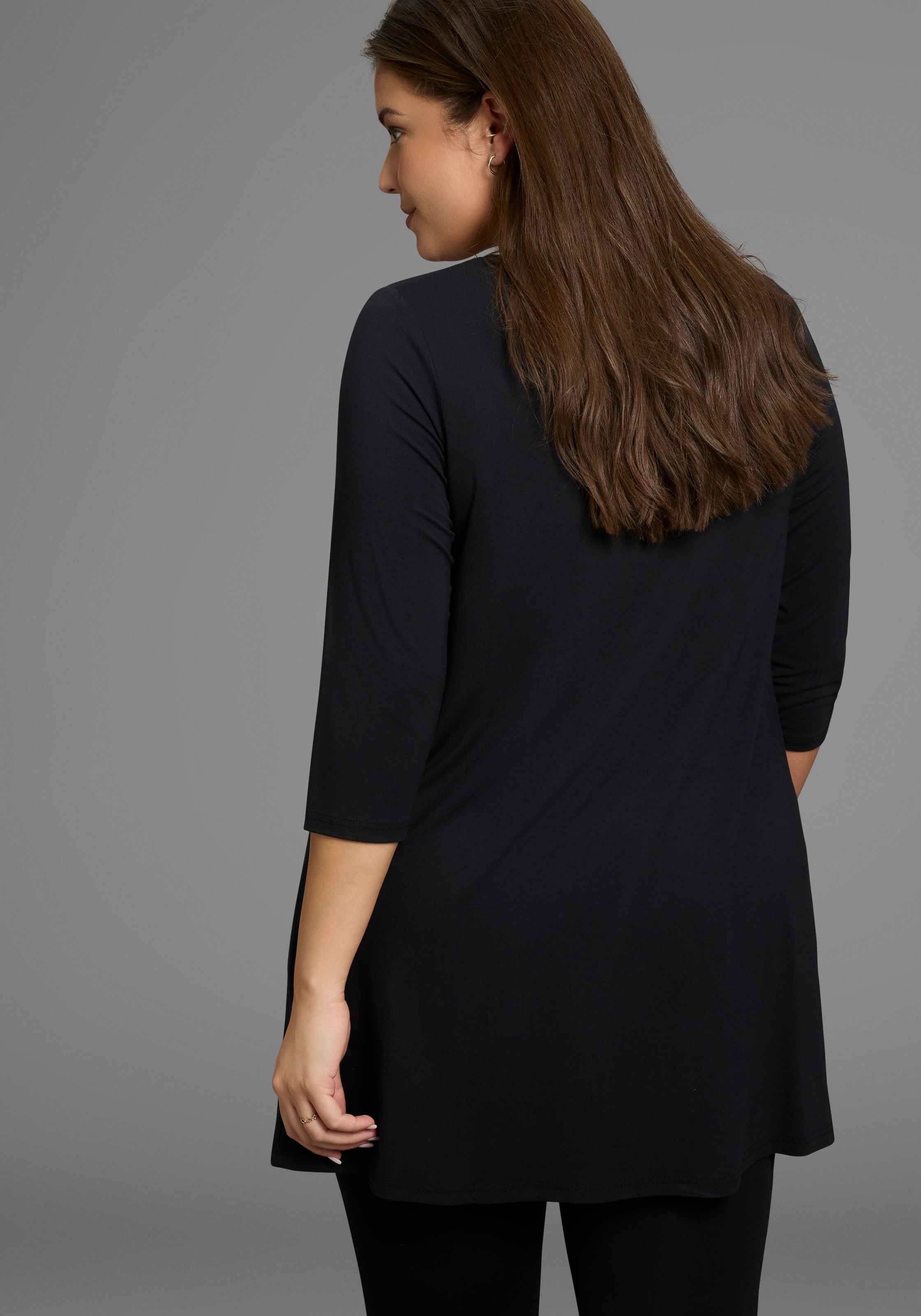 Laura Scott CURVE Tunikashirt, mit 3/4-Ärmeln in schmeichelnder A-Linie – G günstig online kaufen