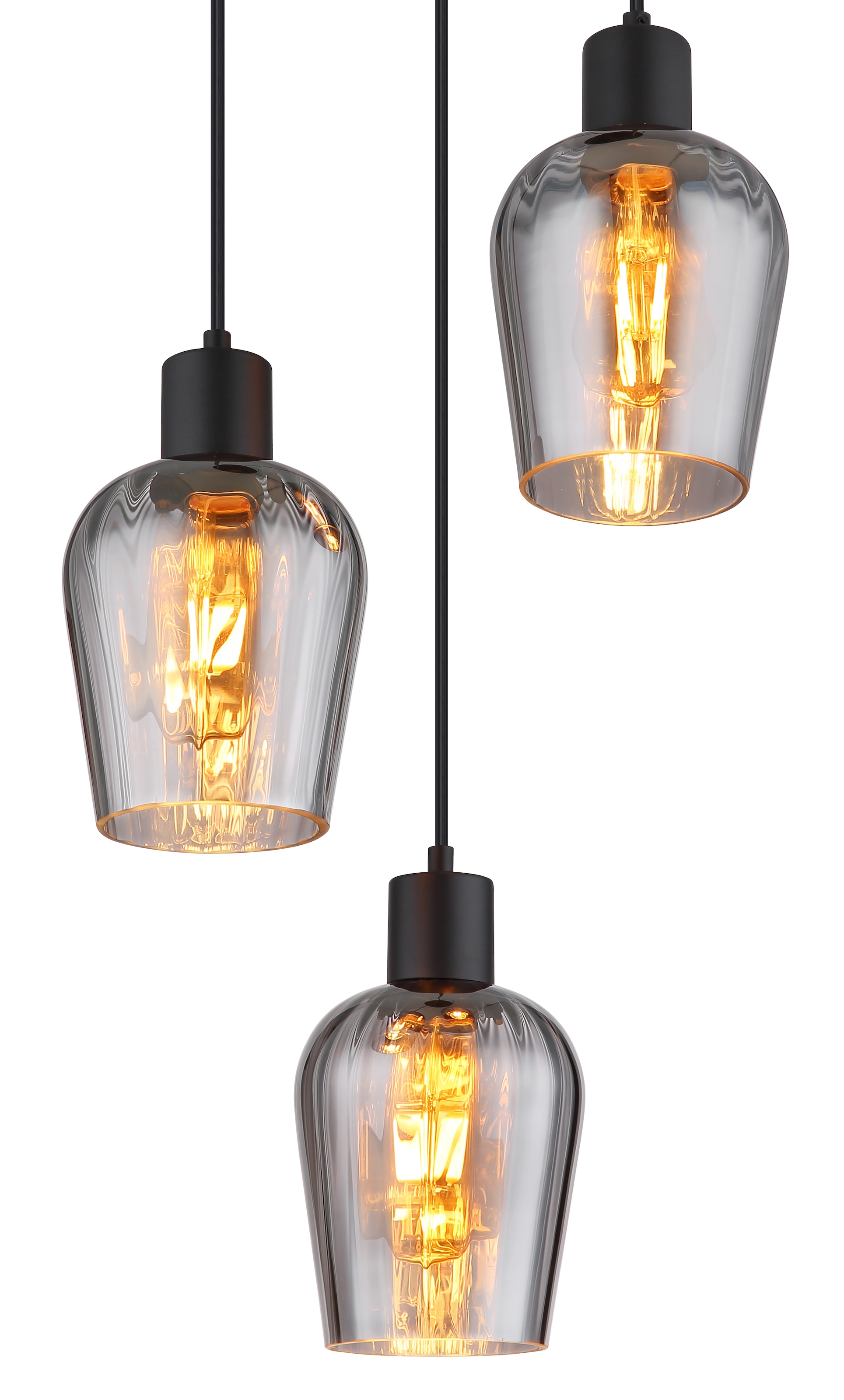GLOBO LIGHTING Hängeleuchte »RYAN«, Leuchtmittel E27 | ohne Leuchtmittel, Hängelampe/Pendelleuchte/Esszimmer/Wohnzimmer/Esstisch