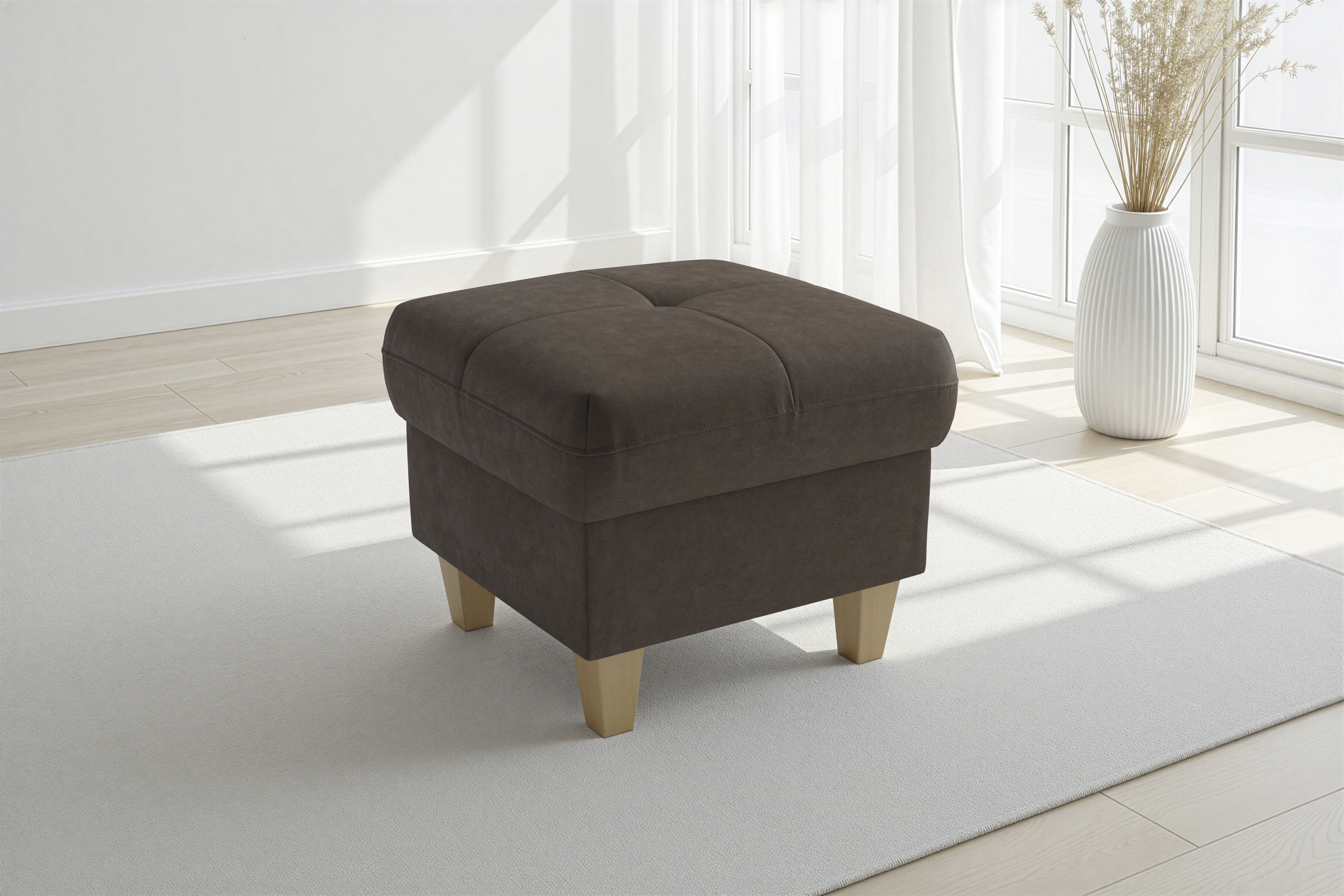 sit&more Polsterhocker "Pamela, B: 58 cm" 1 Stk. tlg. verschiedene Farben und Stoffe, bis 120 kg belastbar