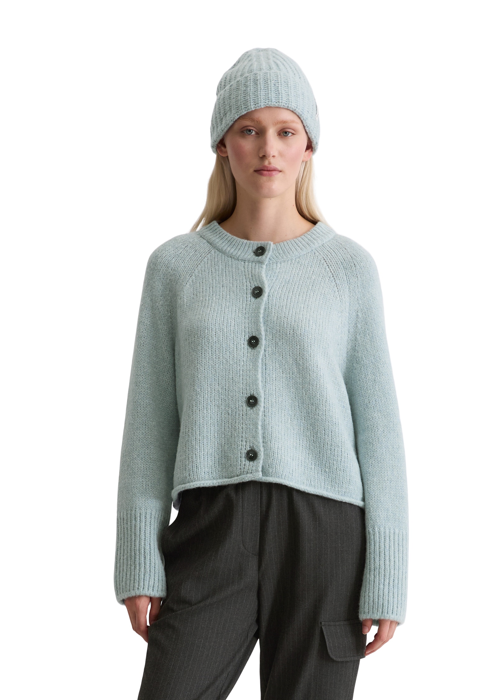 Marc OPolo Cardigan, aus softem Schurwolle-Mix, Raglanärmel, loose fit günstig online kaufen