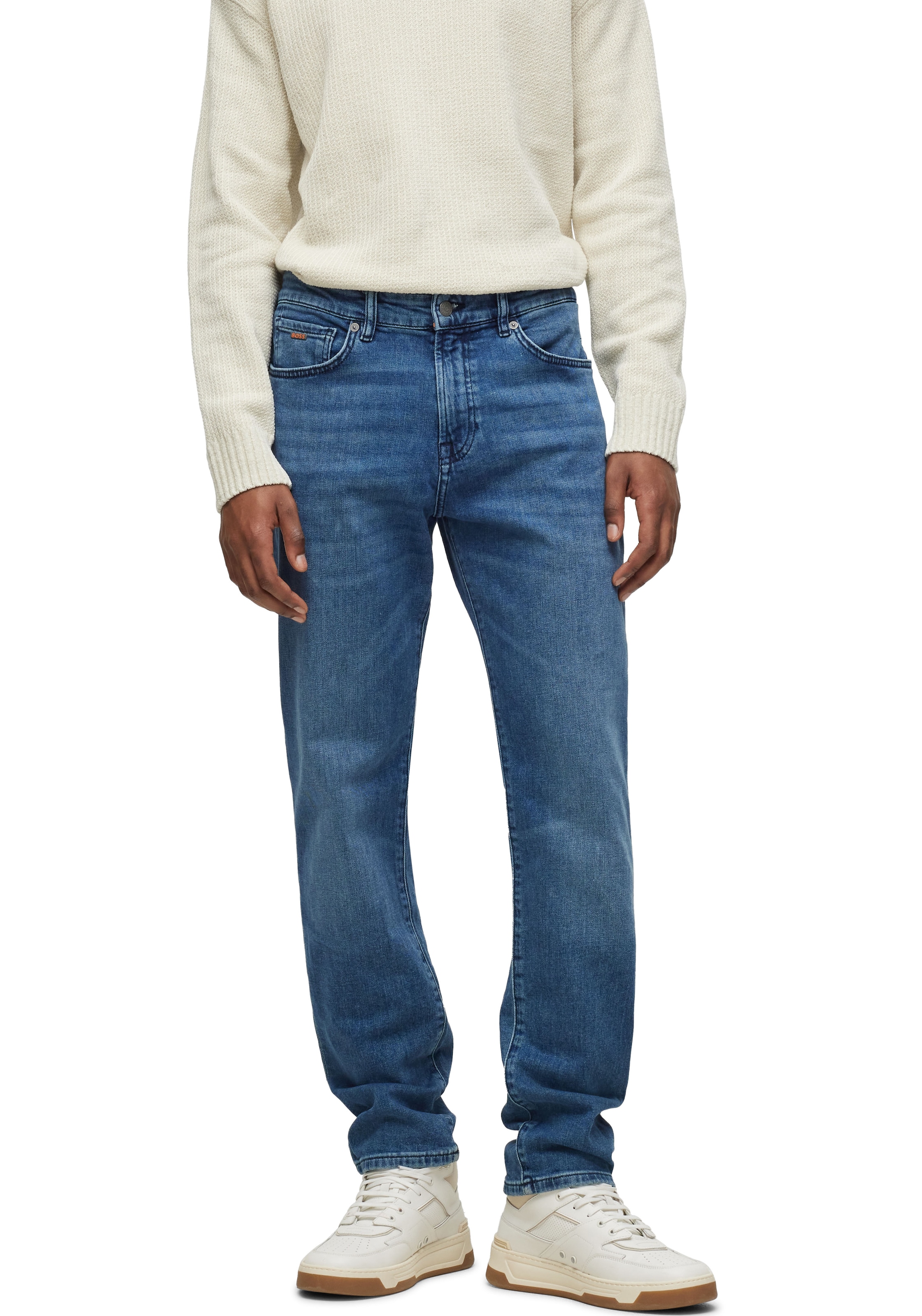BOSS ORANGE Straight-Jeans "Re Maine Stretch Denim" Regular Gerades Bein Mittlere Leibhöhe
