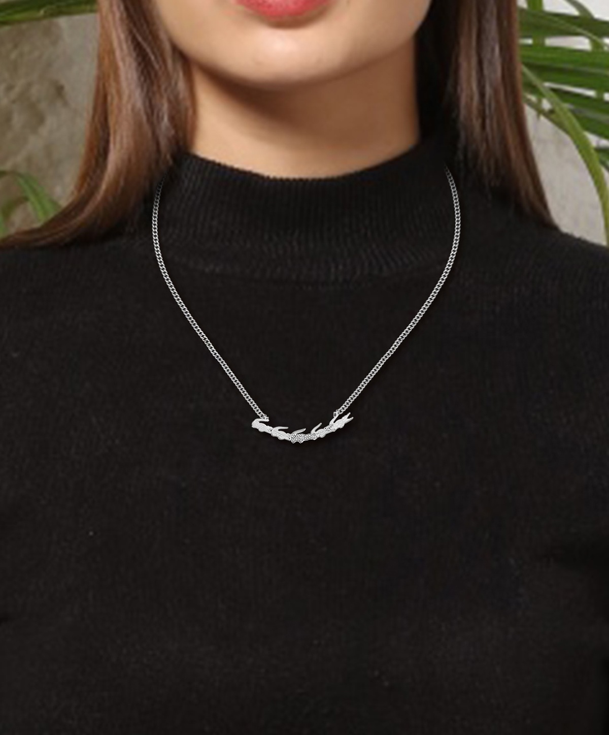 Lacoste Edelstahlkette »CROCODILE« wahlweise mit oder ohne Stein