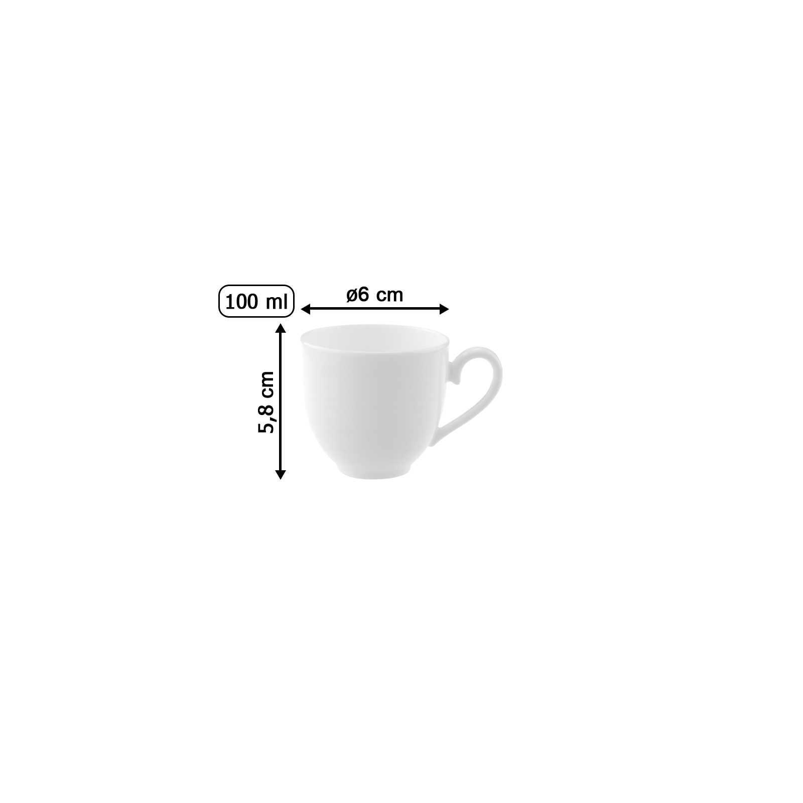 Villeroy & Boch Espressotasse »Mokka-/ Espressotasse Royal 100 ml 6er Set weiß«