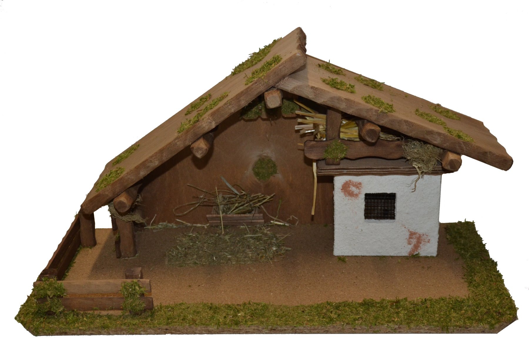 Alfred Kolbe Krippe »Krippenstall«, (Set), mit 11 cm Poly-Figuren 11tlg.