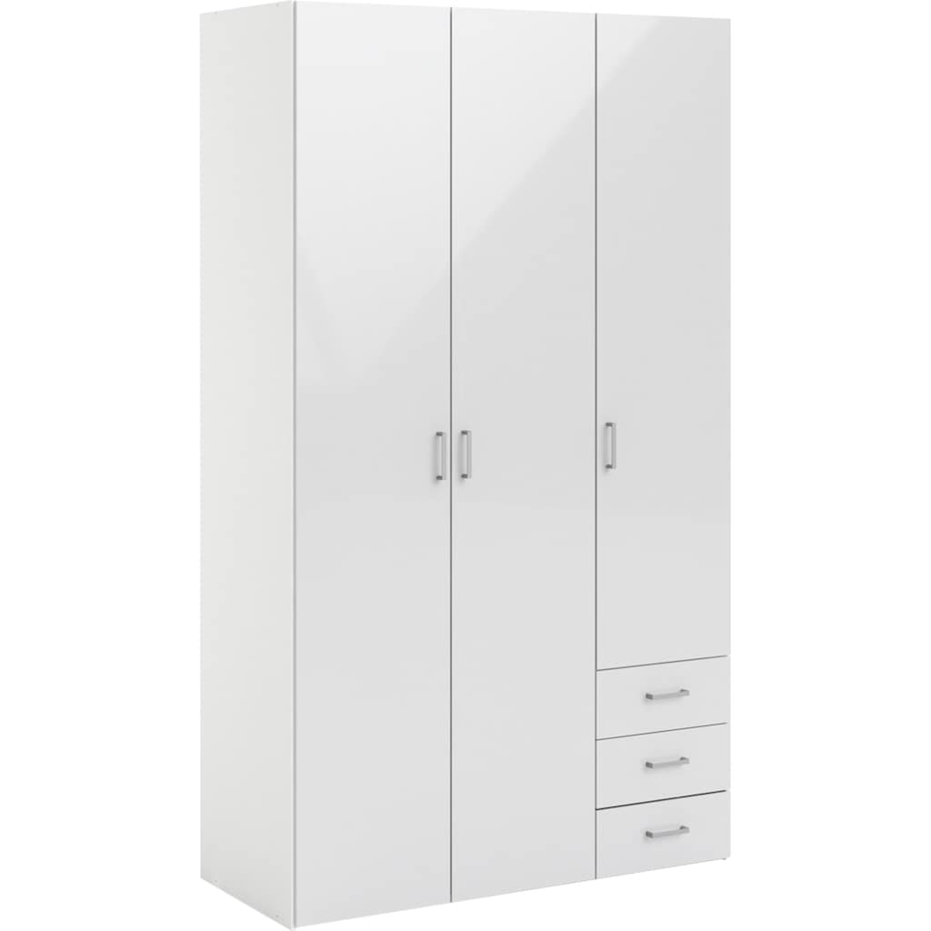 Home affaire Kinderkleiderschrank, Mit viel Stauraum, graue Stangengriffe, Gr. ca. 200,4 x 115,8 x 49,5 cm