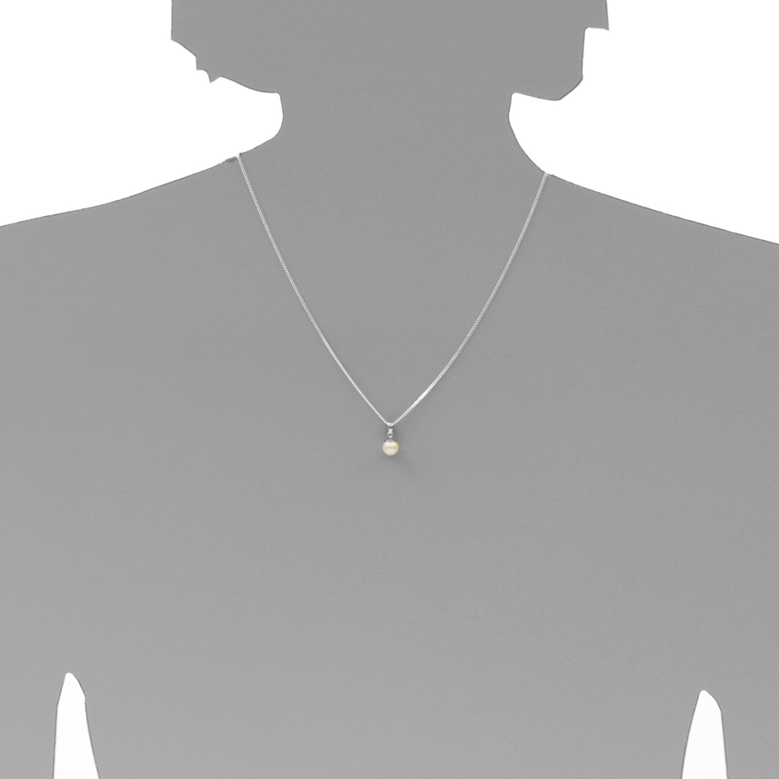 Kettenanhänger OSTSEE-SCHMUCK "Ostsee-Schmuck Anhänger Ingrid 6 Anhänger Ingrid 6", weiß, Schmuckanhänger, Damen, 13 x 6mm, Silber 925 (Sterlingsilber), 0,6 g, Kettenanhänger 2