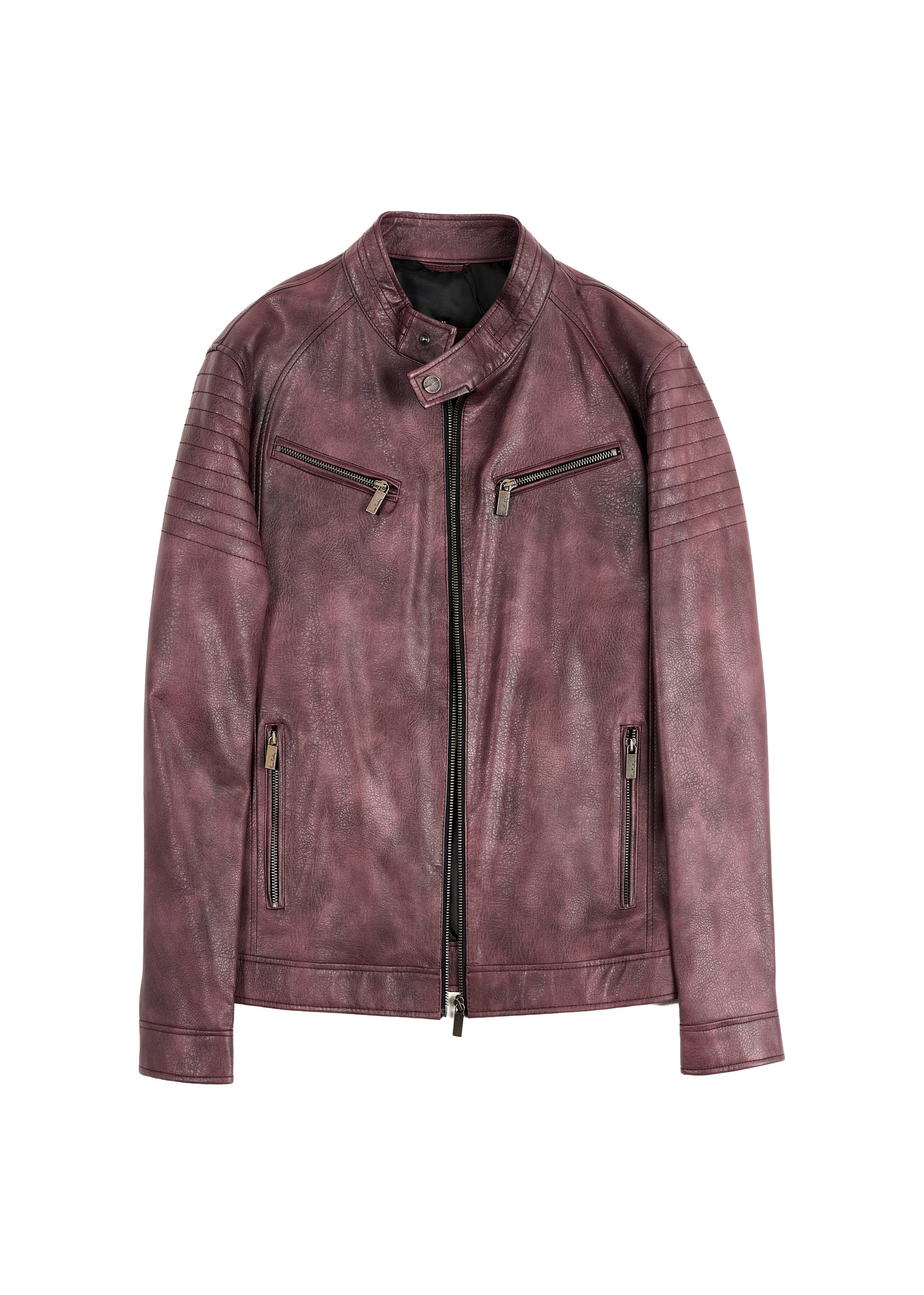 Pierre Cardin Lederimitatjacke, im angesagten Biker-Stil
