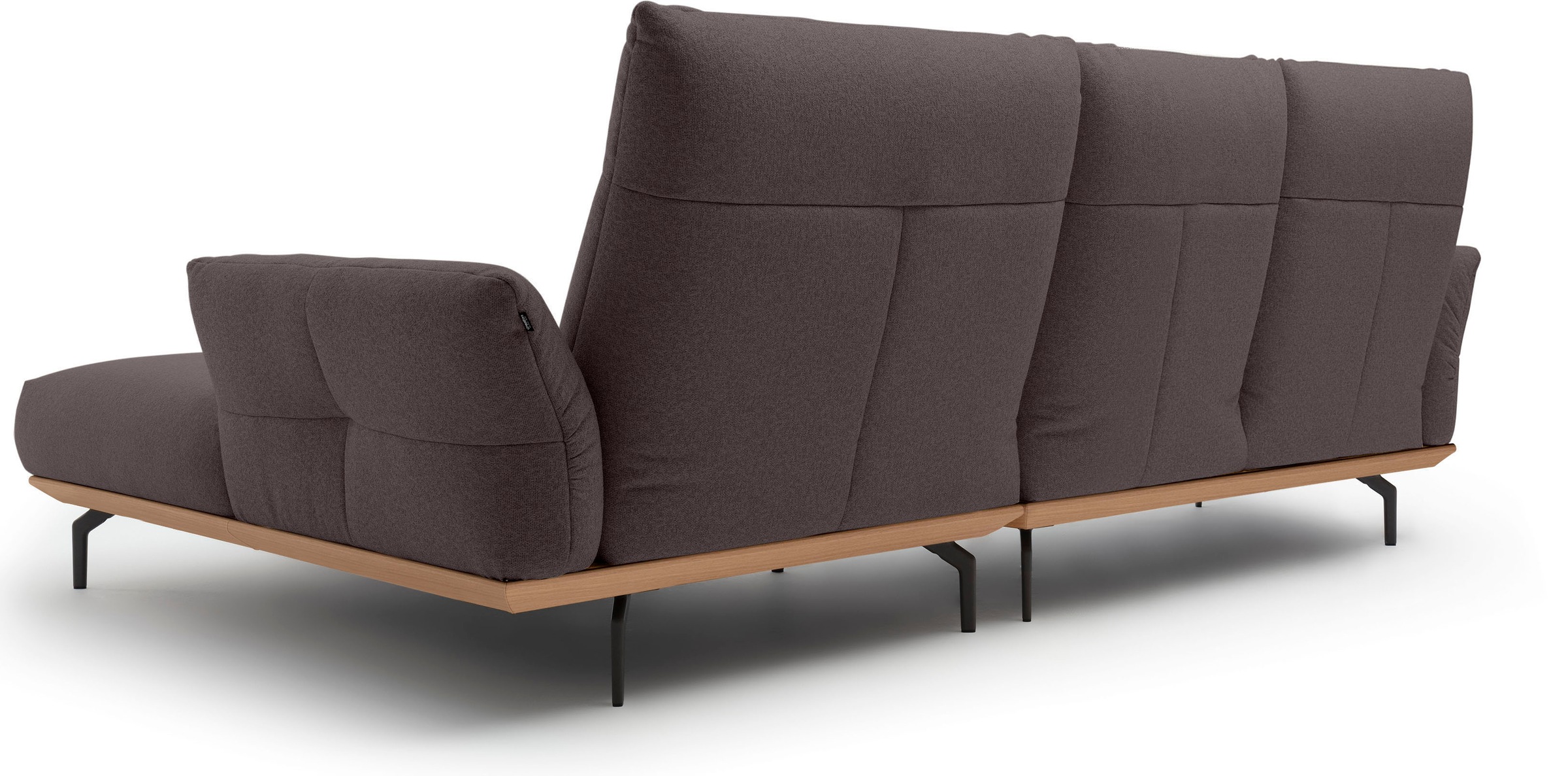 Creation BY ROLF BENZ Ecksofa »CR.460« Sockel in Eiche, Alugussfüße in umbragrau, Breite 298 cm