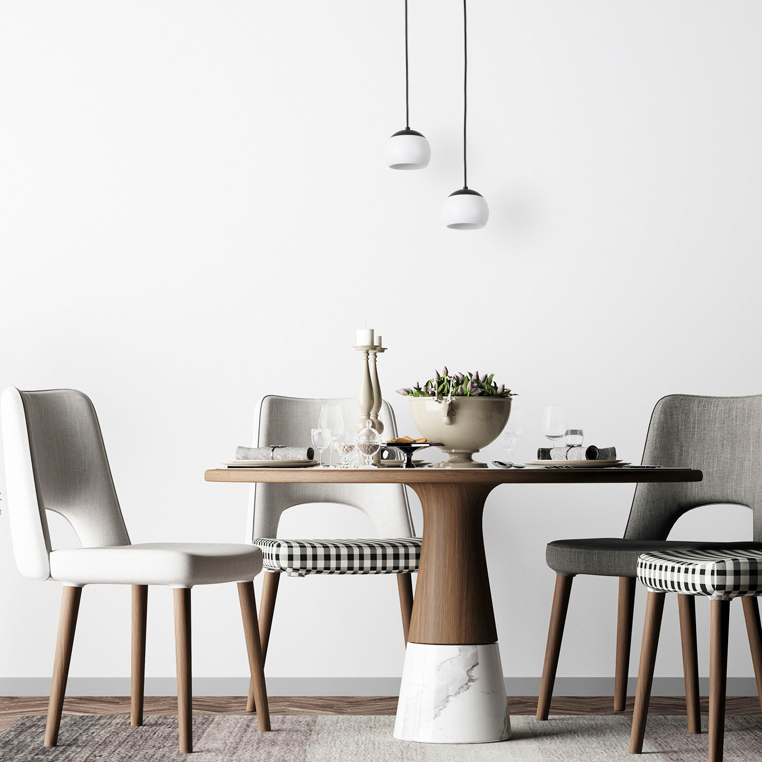 Paco Home Pendelleuchte »CLEO«, LED Pendelleuchte Wohnzimmer Hängelampe Esszimmer Küchenlampe Kugel