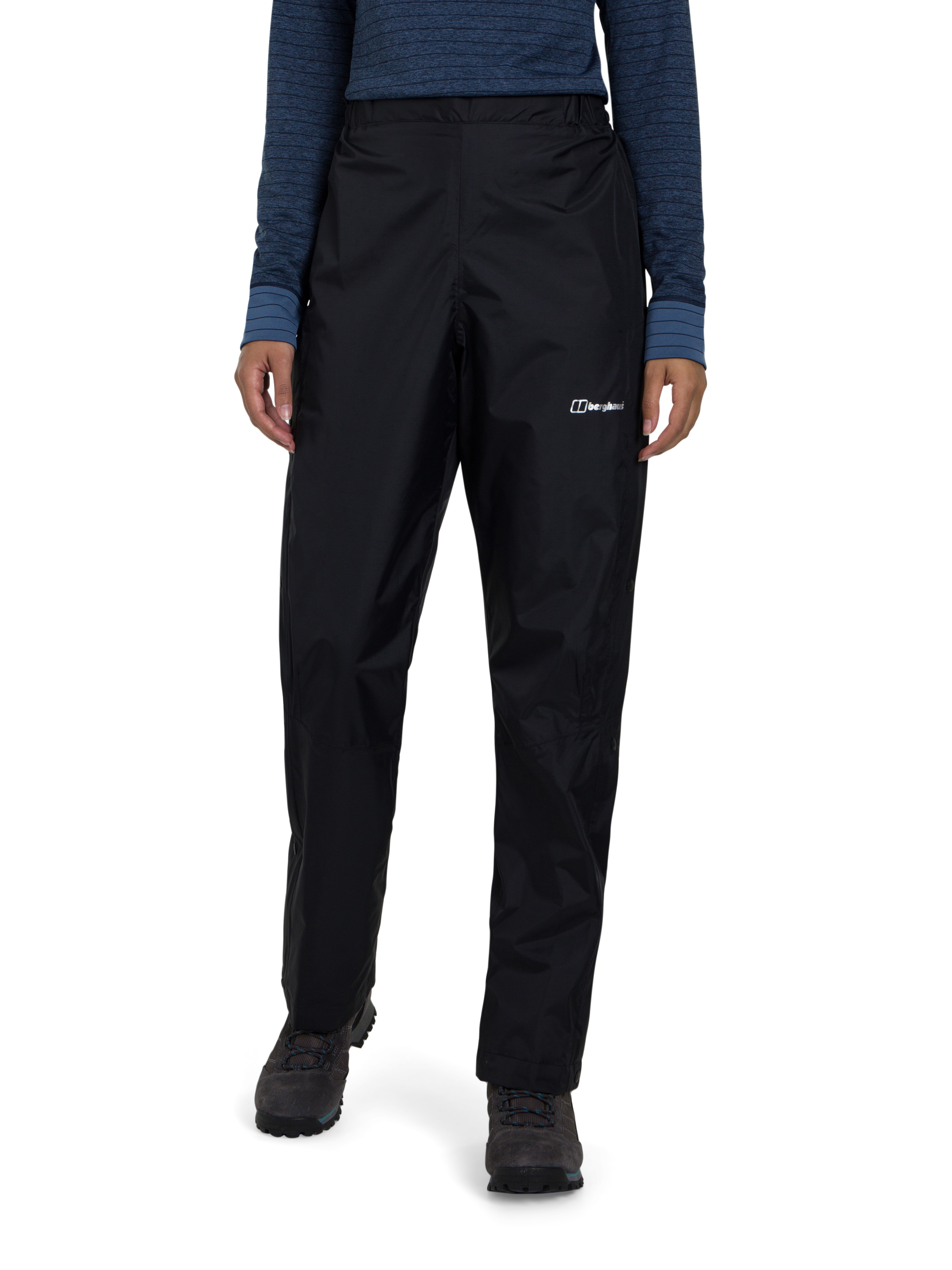 Berghaus Regenhose "DELUGE PRO 2.0 RAIN-PANT" mit dreiviertellangen Seitenreißverschlüssen und Druckknöpfen