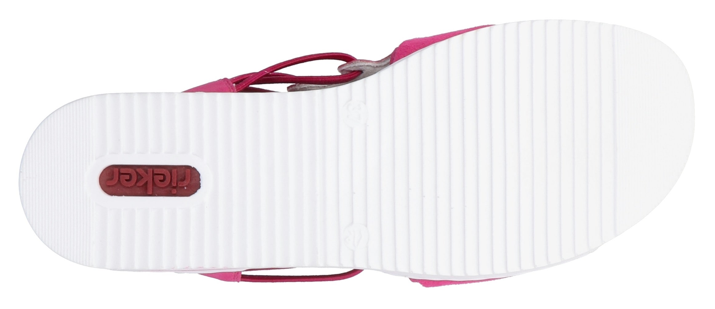 Rieker Keilsandalette, Sandale, Sommerschuh, Strandschuh mit Gummizüge für guten Sitz