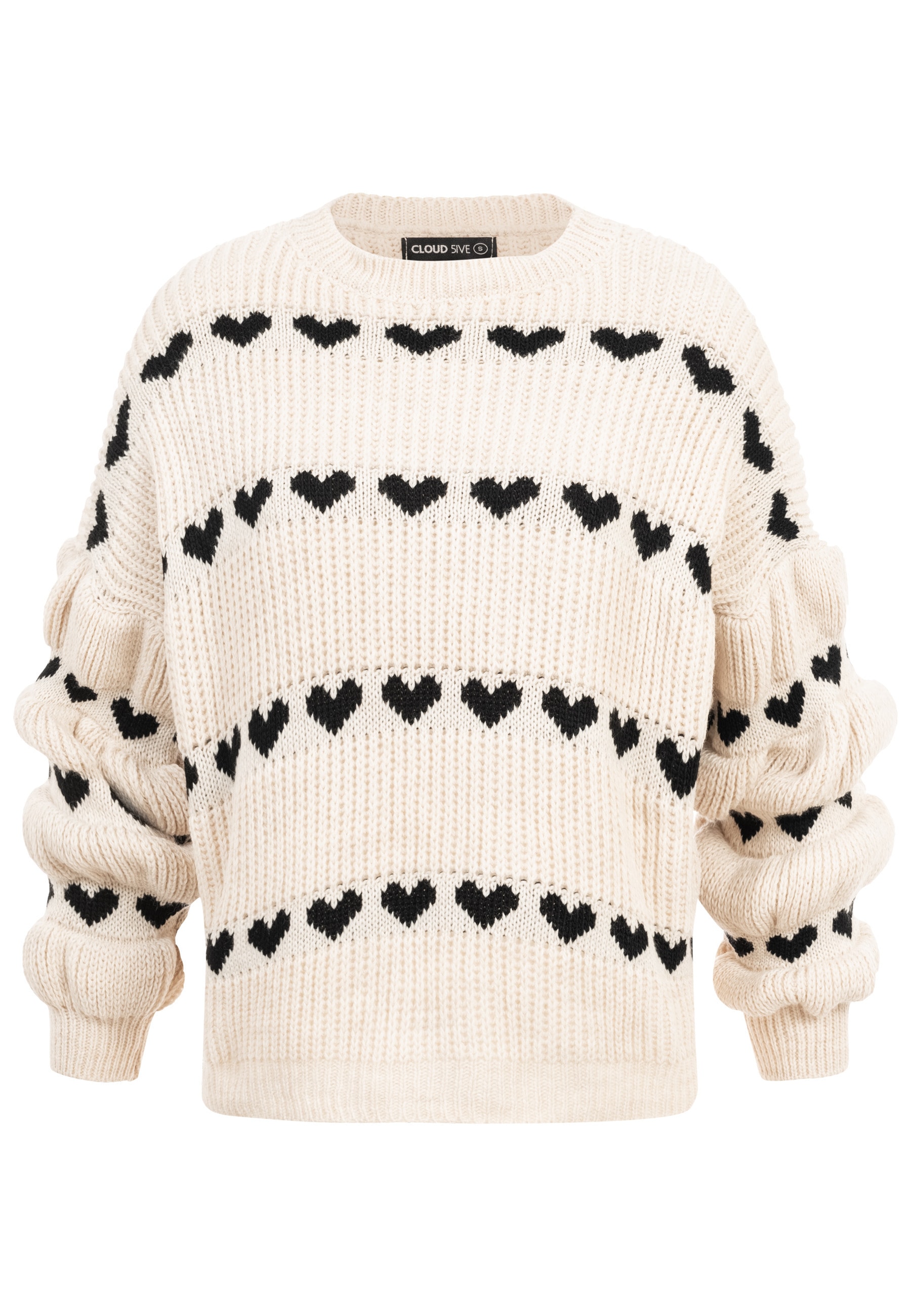 CLOUD 5IVE Sweater "CLOUD 5IVE Knit Sweater with hearts"