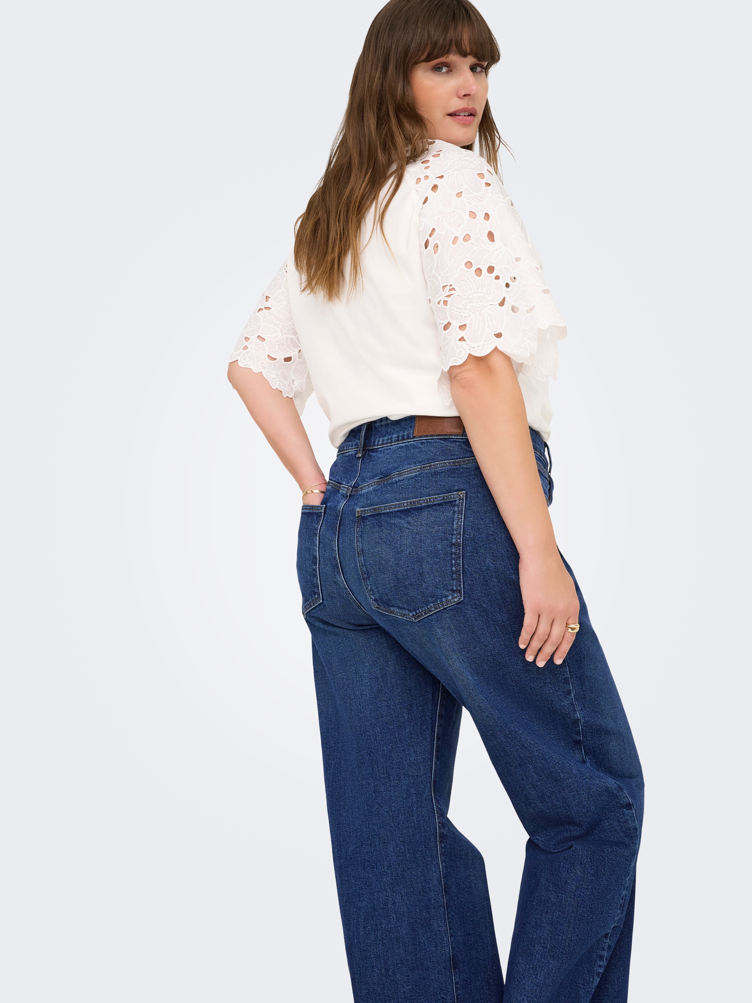 Thumbnail - ONLY CARMAKOMA High-waist-Jeans "CARJUICY HW WIDE LEG REA255"