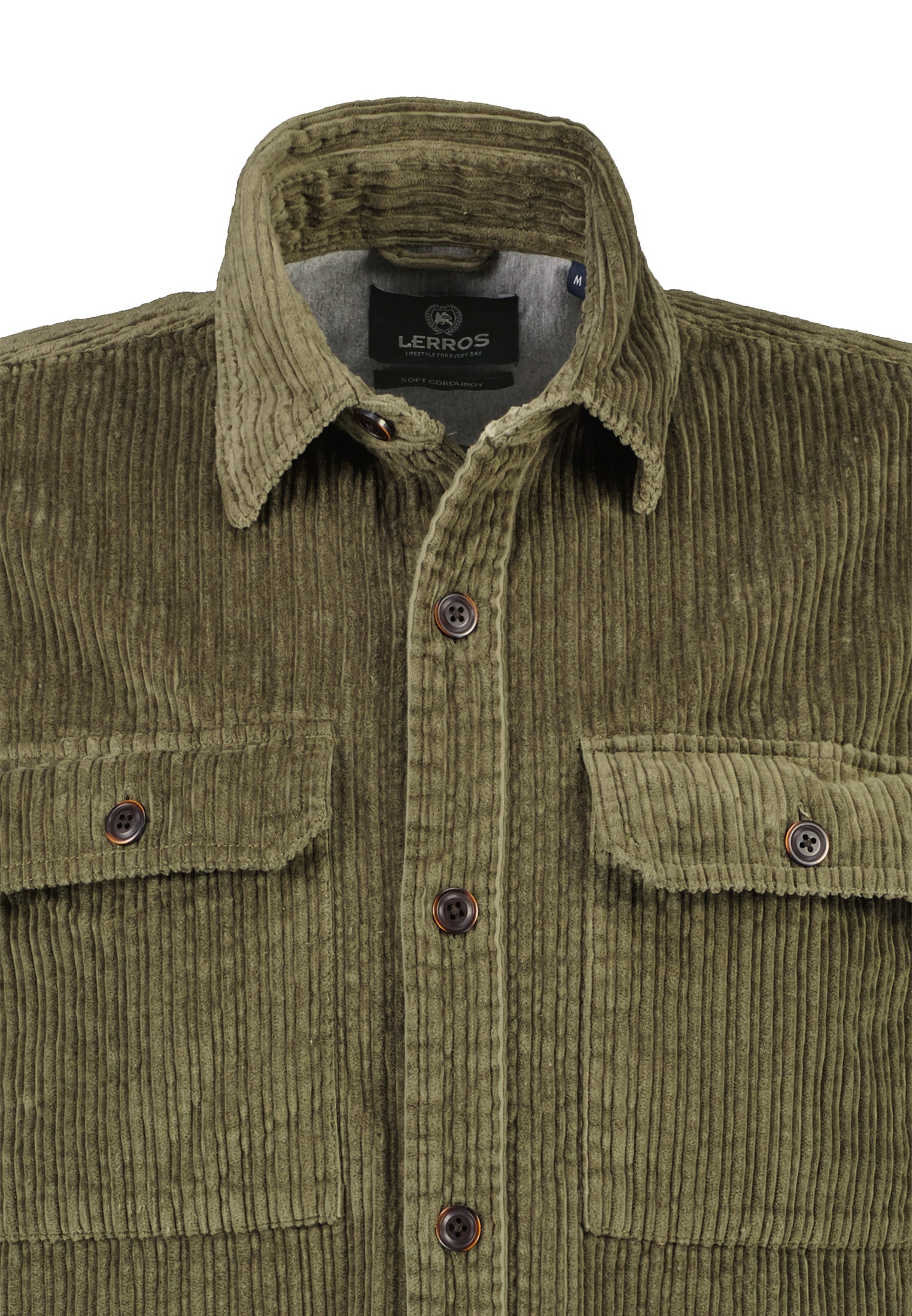 LERROS Langarmhemd »LERROS Overshirt *Corduroy*«