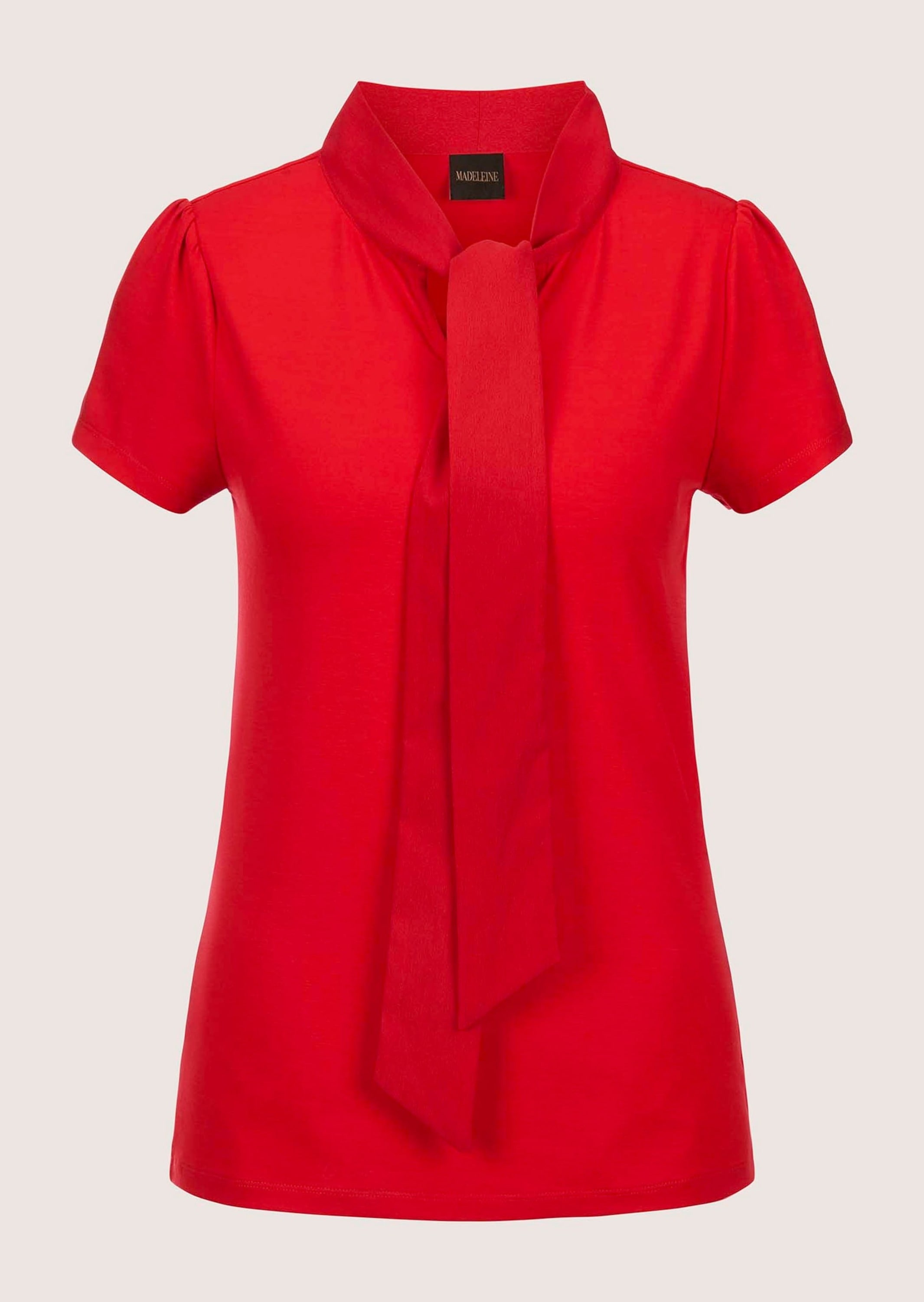 MADELEINE Kurzarmshirt "Blusenshirt Kurzarmoberteil mit Schluppe" Glanzbänd günstig online kaufen
