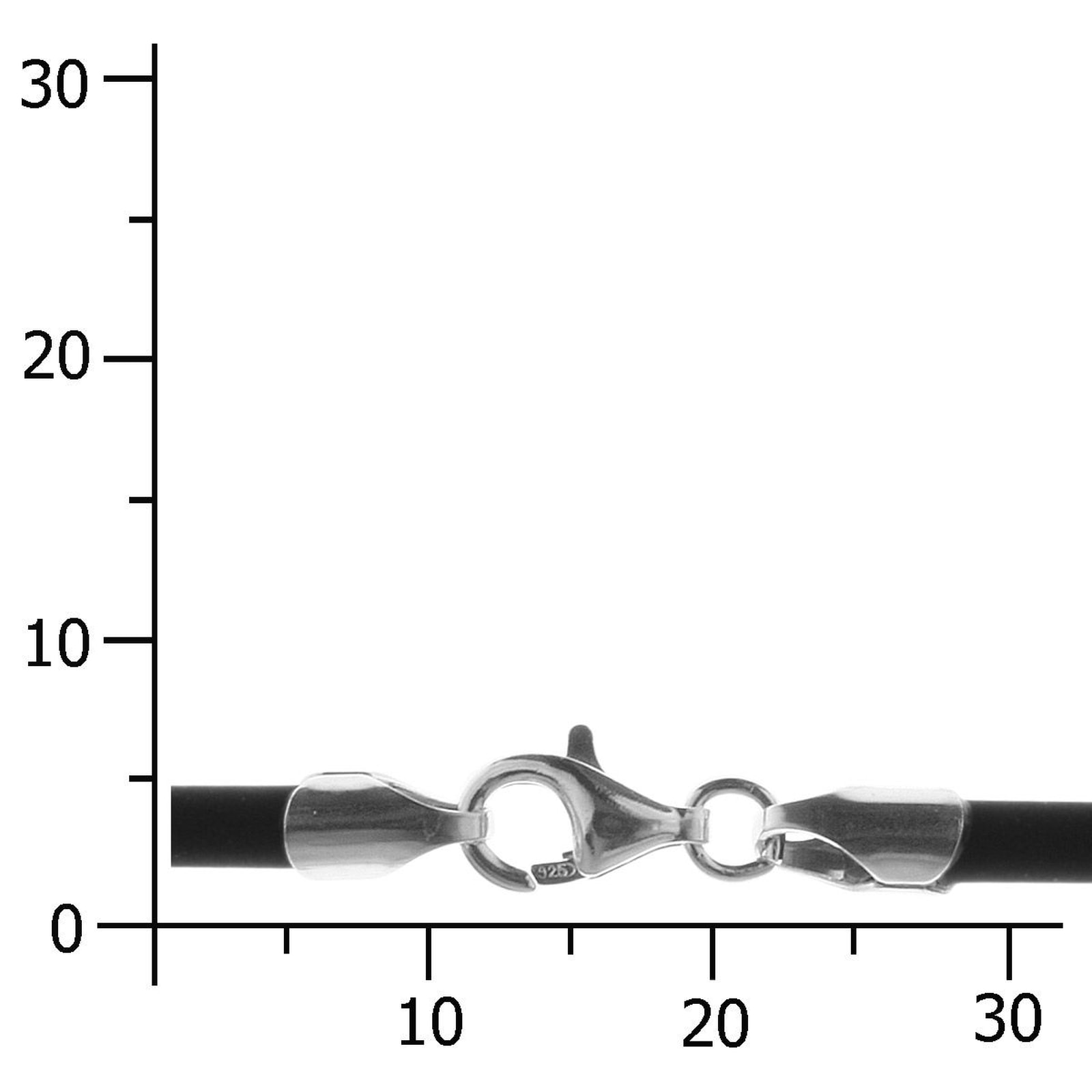 OSTSEE-SCHMUCK Halsreif »- Kautschuk 3,0 mm - Kautschuk -,«