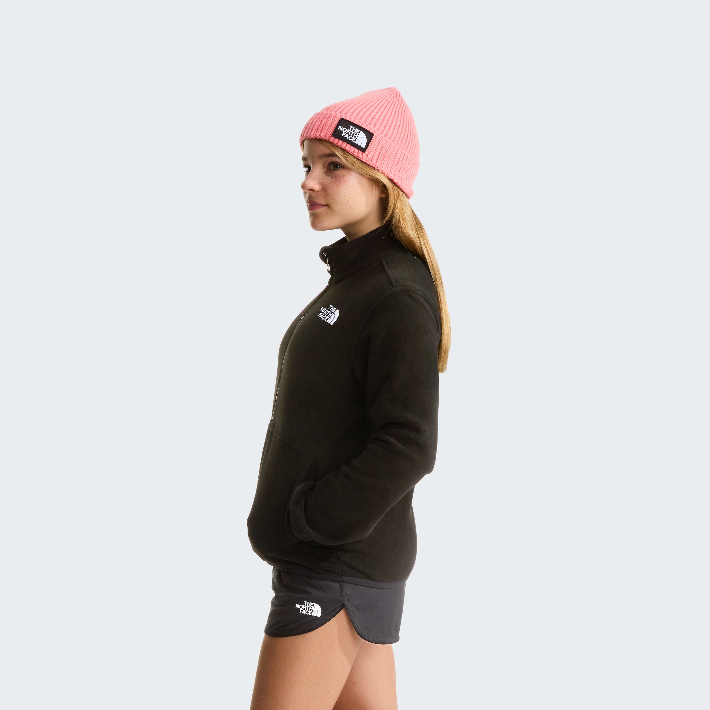 The North Face Fleecejacke »TEEN GLACIER FZ ZIP IN JACKET« mit Zip-In-Funktion, weiches Material, aus Polyester, normaler Schnitt