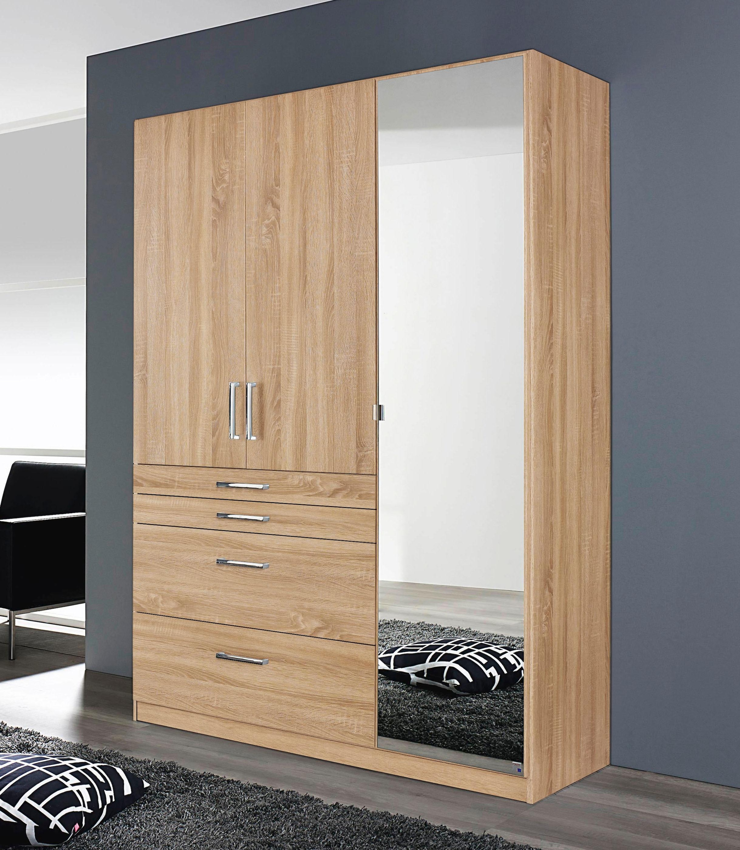 rauch Kleiderschrank "Harburg im Schlafzimmer" Schlafzimmerschrank Schrank Garderobe mit Spiegel