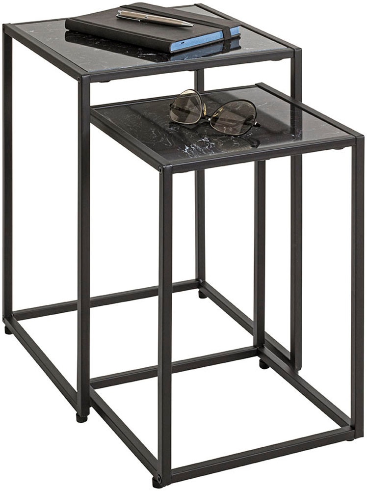 HAKU Beistelltisch »2er Set Beistelltische« Set, 2er Set, 2 Stk. tlg. Ablage Kunstmarmor