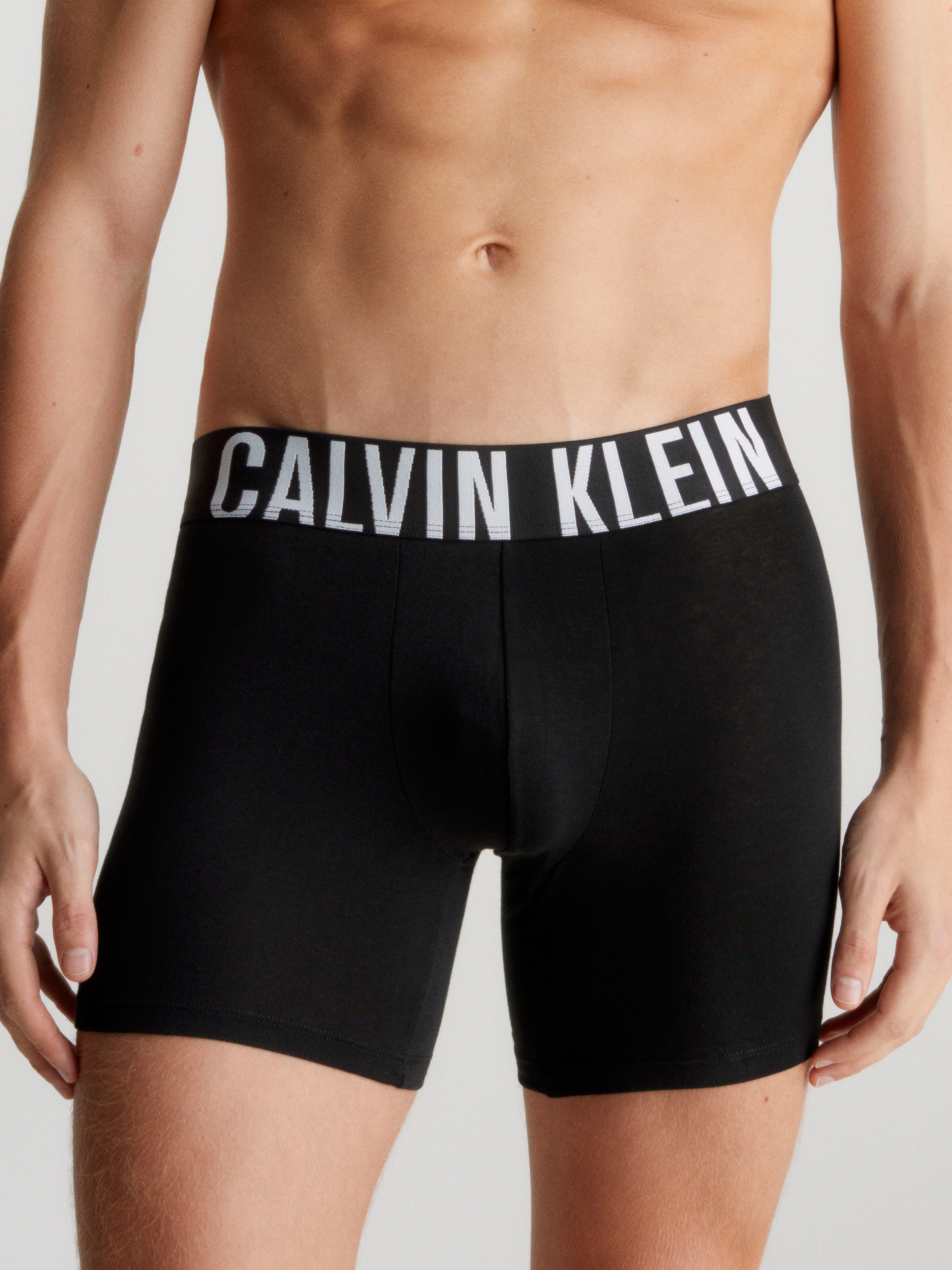 Calvin Klein 3-er Set Boxer Briefs Schwarz mit verschiedenfarbigem Webbund günstig online kaufen