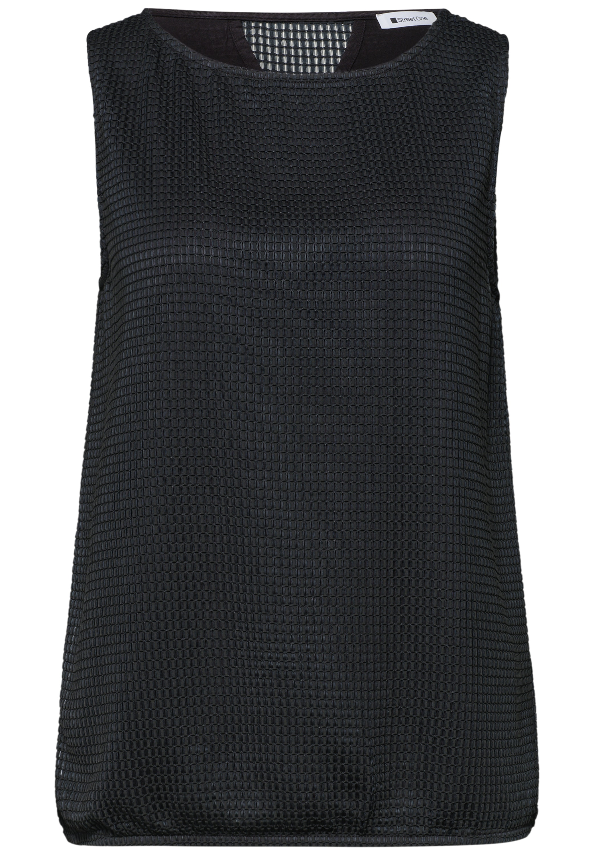 STREET ONE Mesh-Top 2-in-1-Sommertop in Unifarben