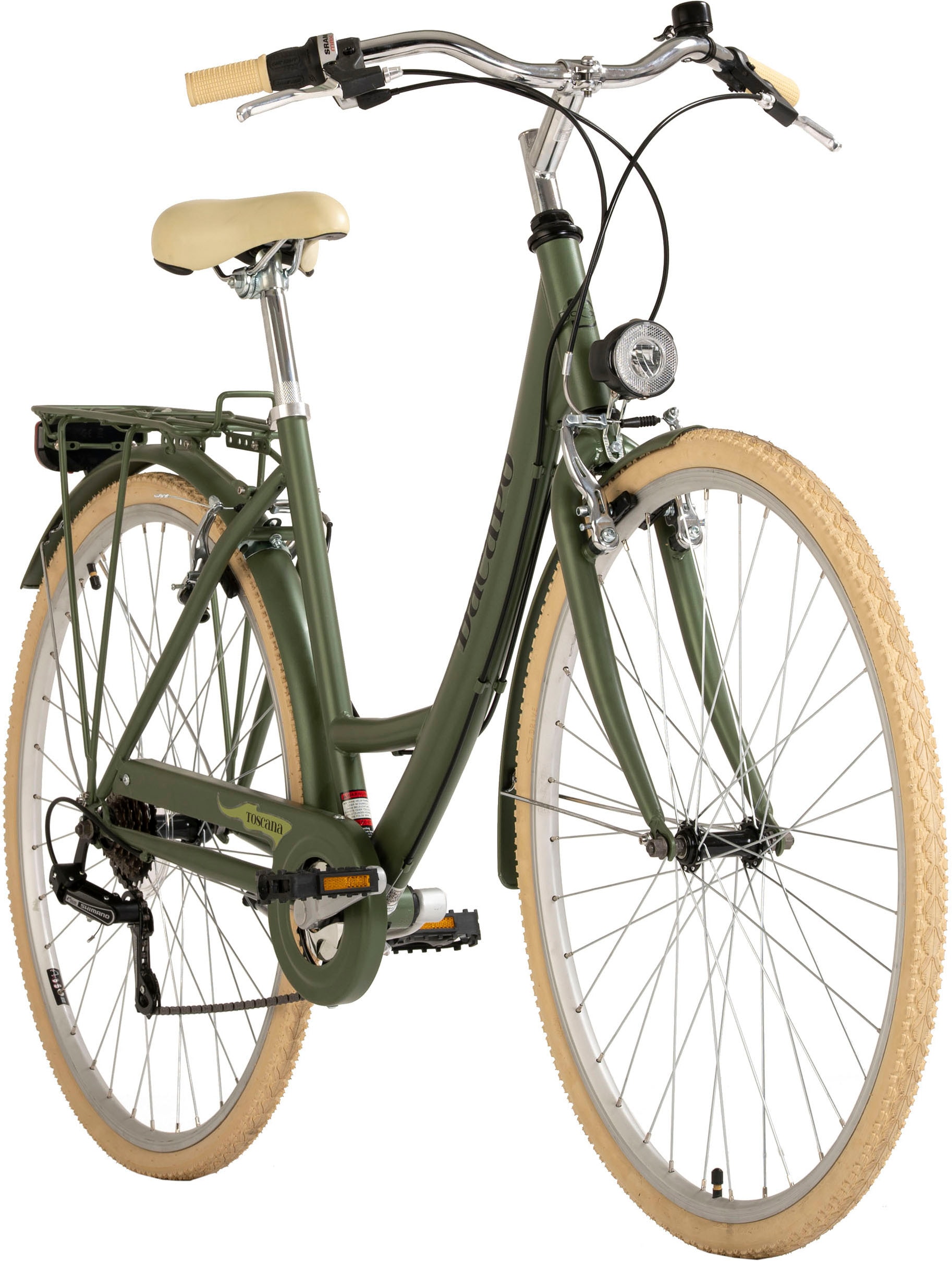 Dacapo Cityrad »Damenfahrrad 28'' Toscana grün Oregano 6 Gänge RH 48 cm«, 6 Gang, Kettenschaltung