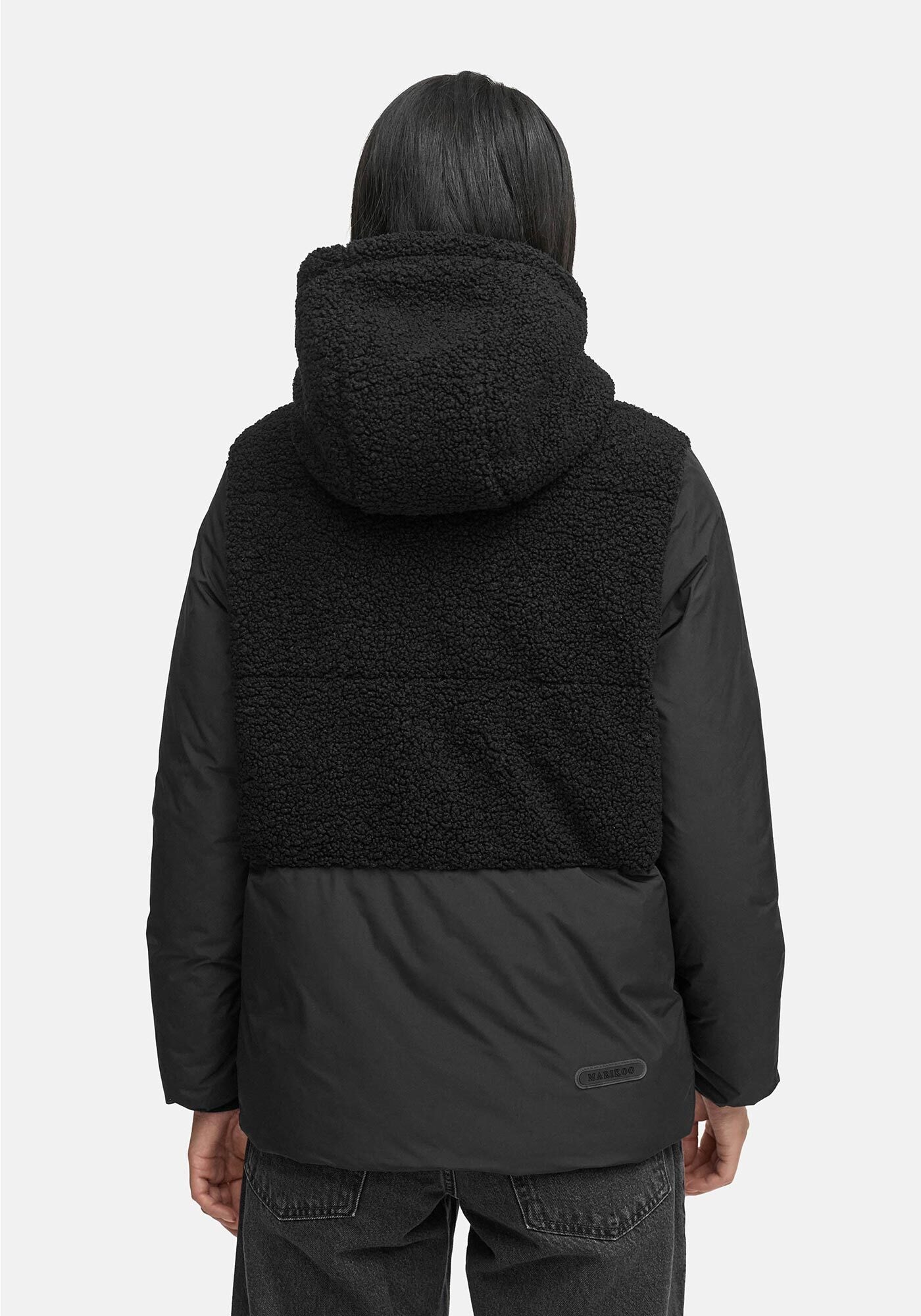 Marikoo Winterjacke »Sheeta«, Kombination aus Teddyfleece und glattem Material