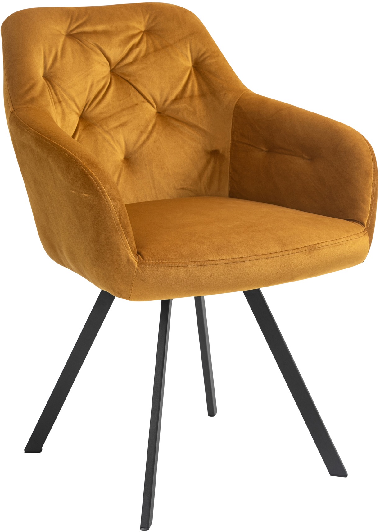 SalesFever Essgruppe, (Set, 5 tlg.), Stühle mit 360° Drehplatte unter der Sitzfläche, mit echter Baumkante