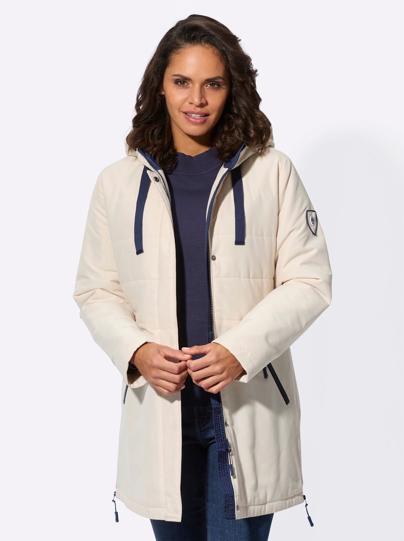 Casual Looks Langjacke, mit Kapuze günstig online kaufen