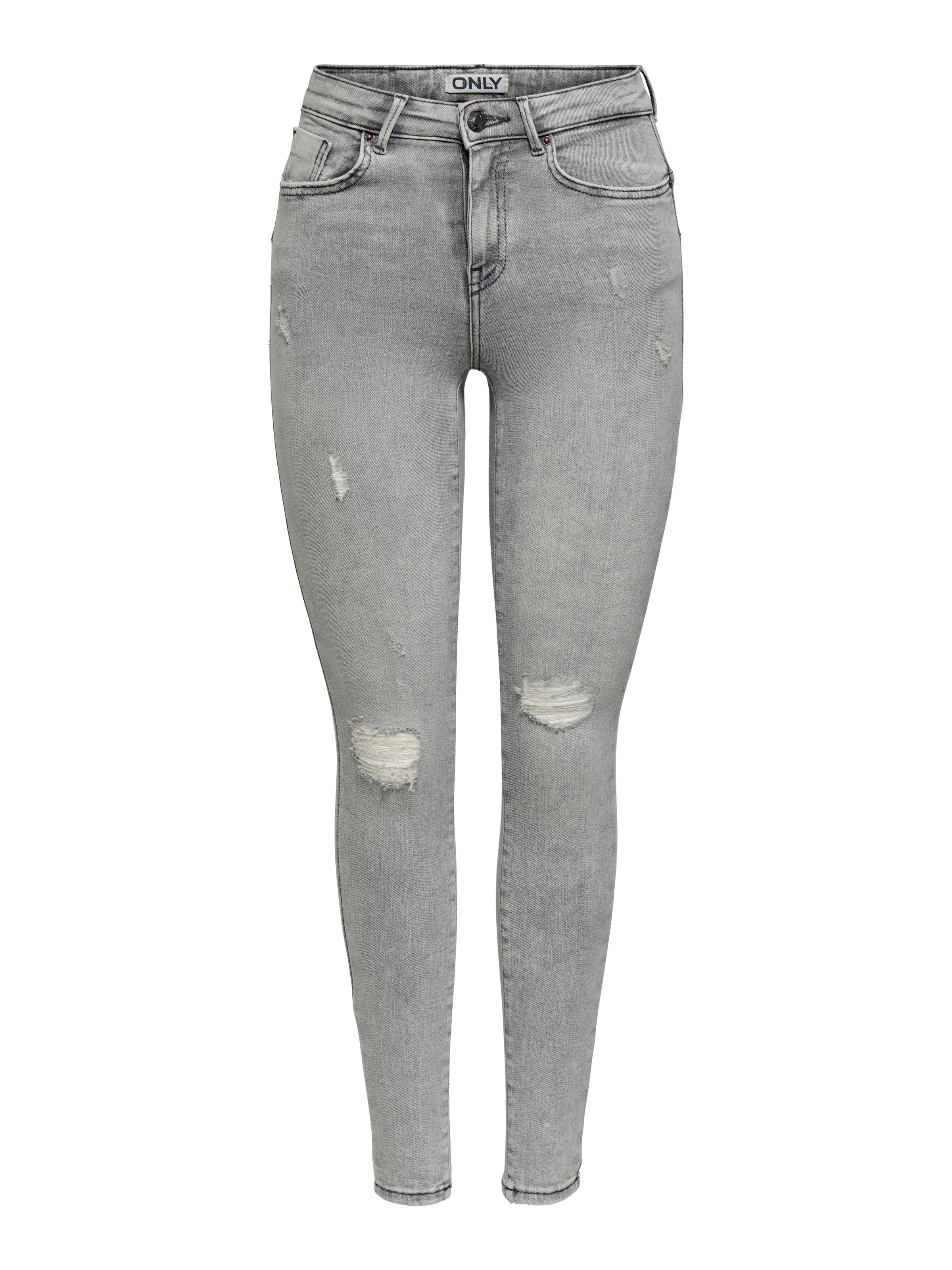 ONLY Skinny-fit-Jeans "ONLPOWER MW PUSH UP ANK DES DNM AZ" mit Destroyed-De günstig online kaufen