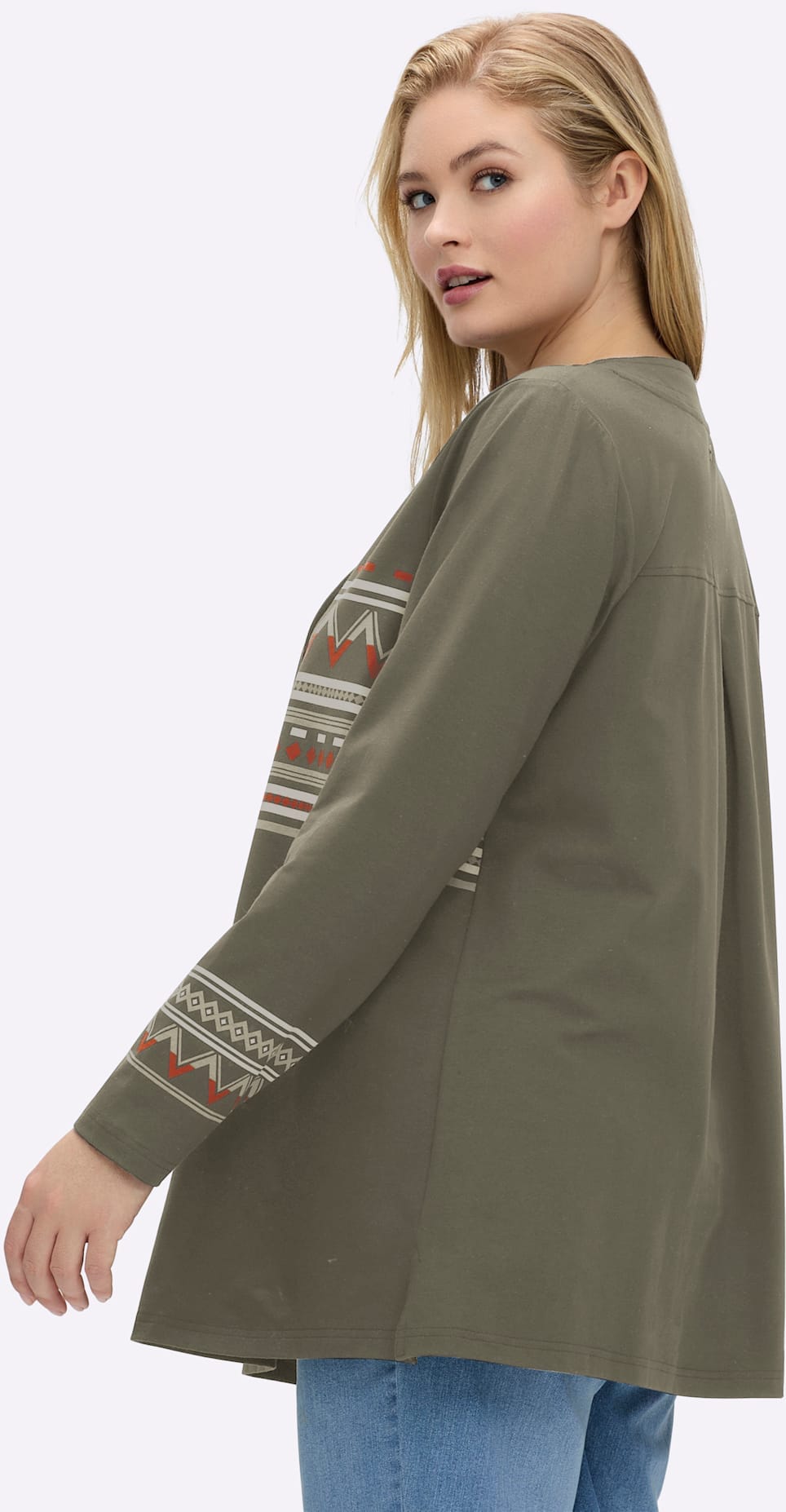 Sheego Langarmshirt »Shirt«, (1 tlg.)