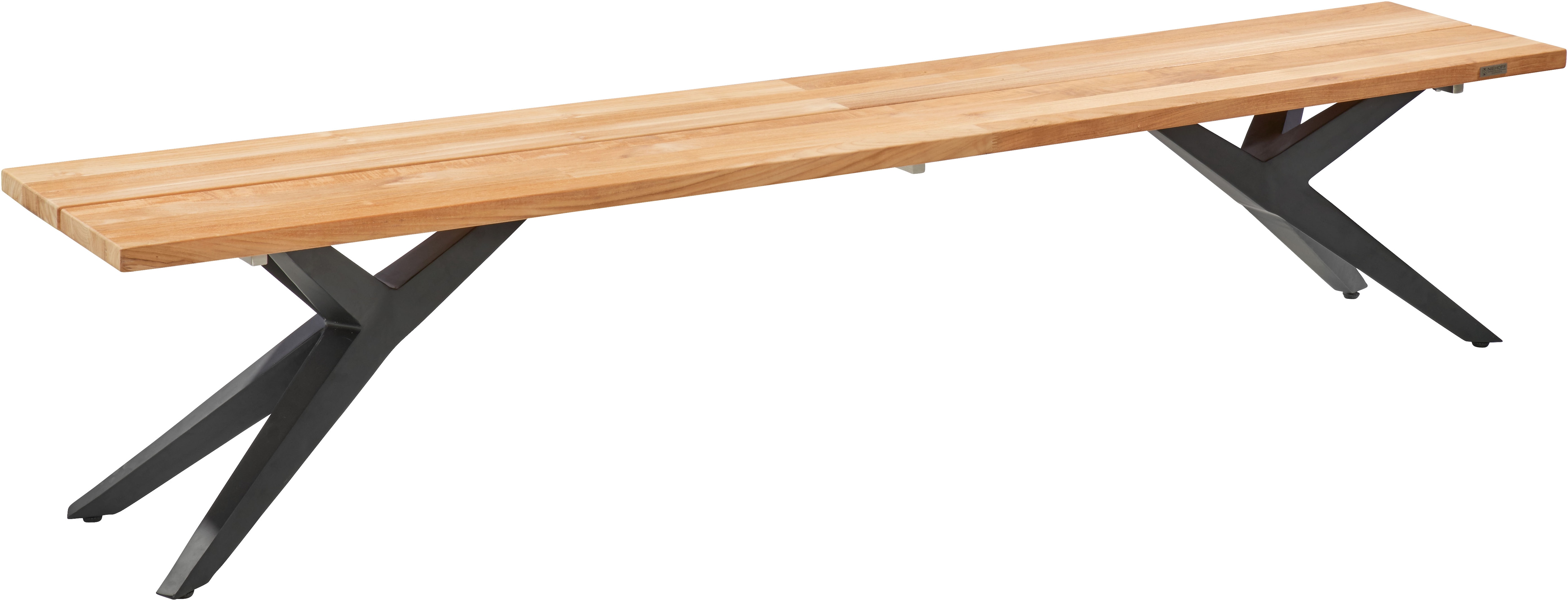 Musterring Sitzbank "Freilicht Bänke" 1 Stk. tlg. Massives Teak mit Baumkante, in drei Größen: 220, 240 und 280 cm