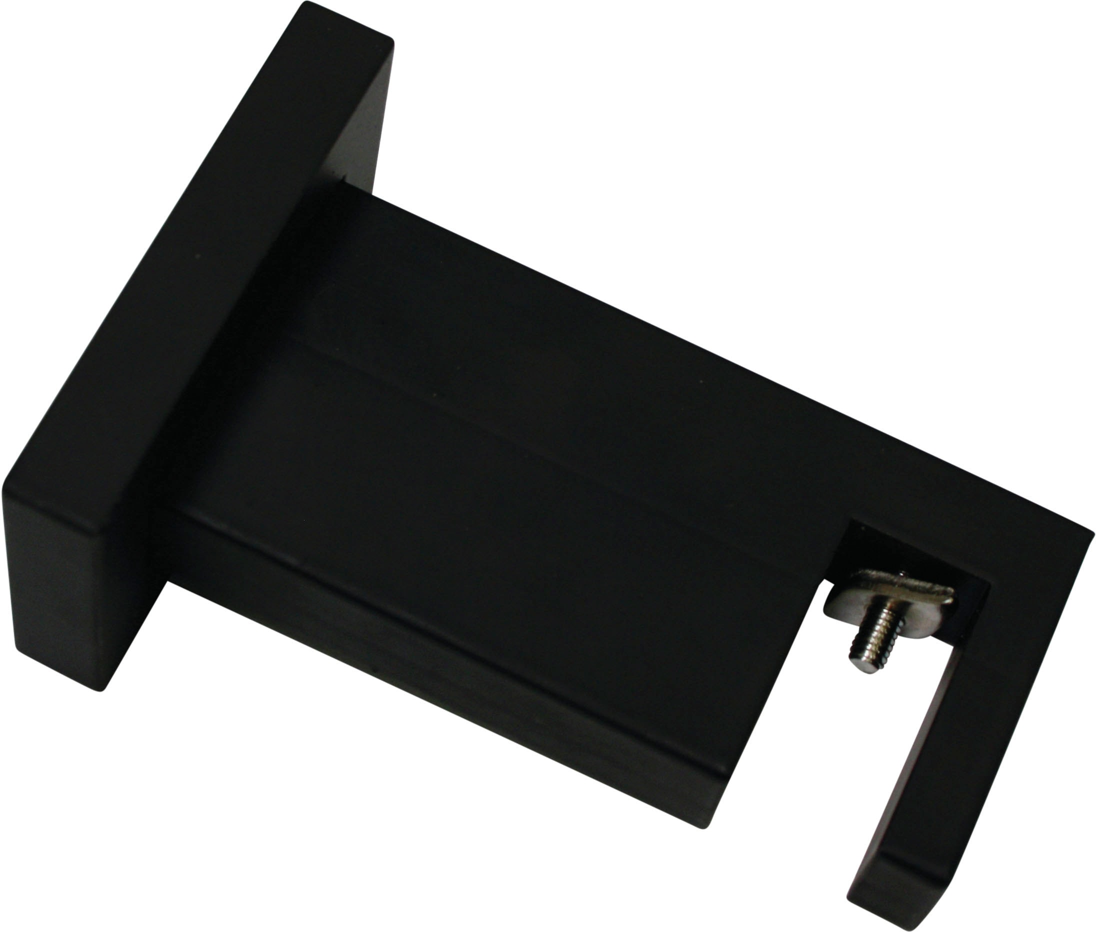 Wandträger, schwarz, SCHÖNER WOHNEN-KOLLEKTION, Gardinenstangenhalterungen, "Slim", Serie Einzelprogramm Matteo rechteckig