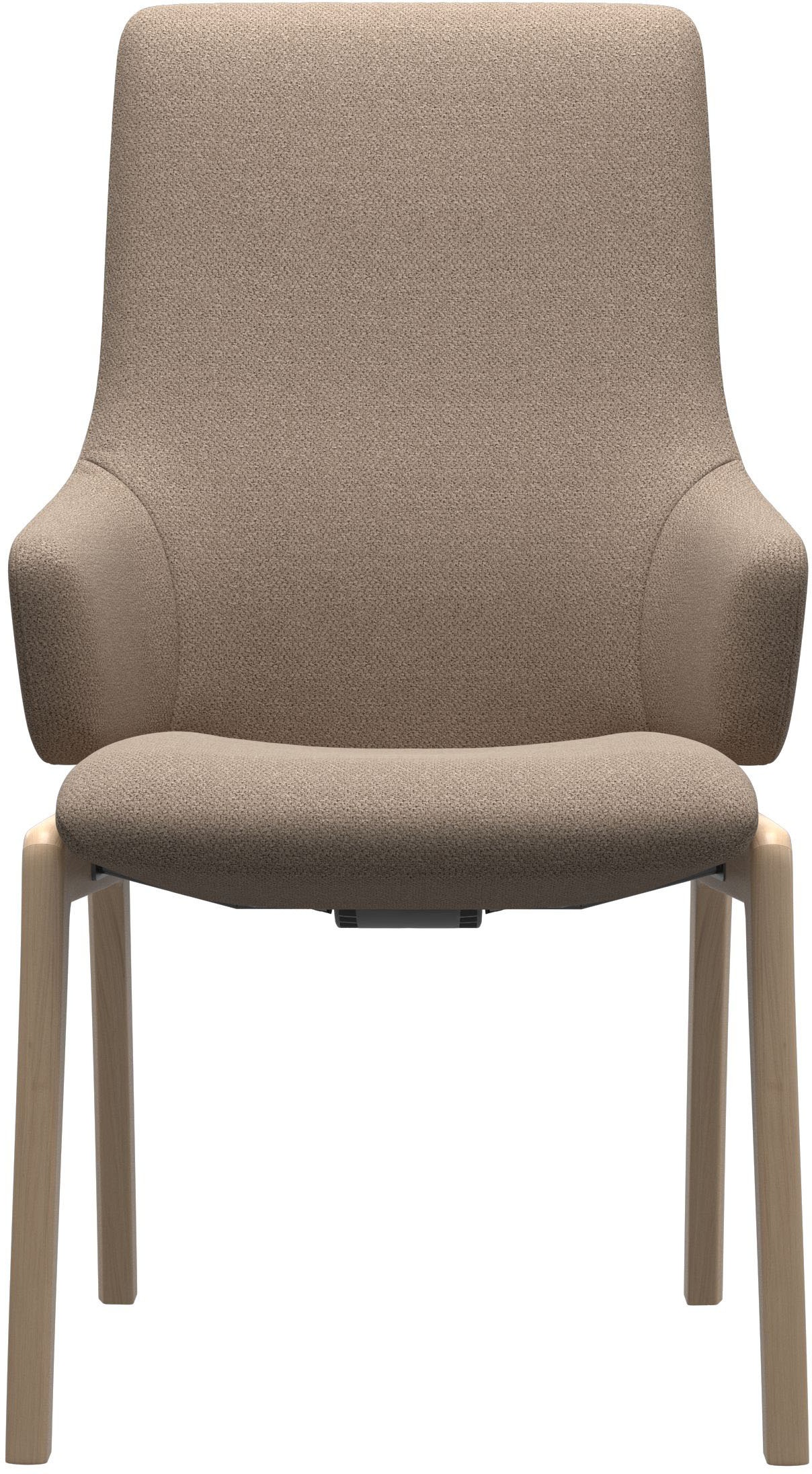 Stressless® Polsterstuhl »Laurel«, ROHLEDER Stoff Q2 FARON, High Back mit Armlehne, Größe L, mit abgerundeten Beinen in Eiche