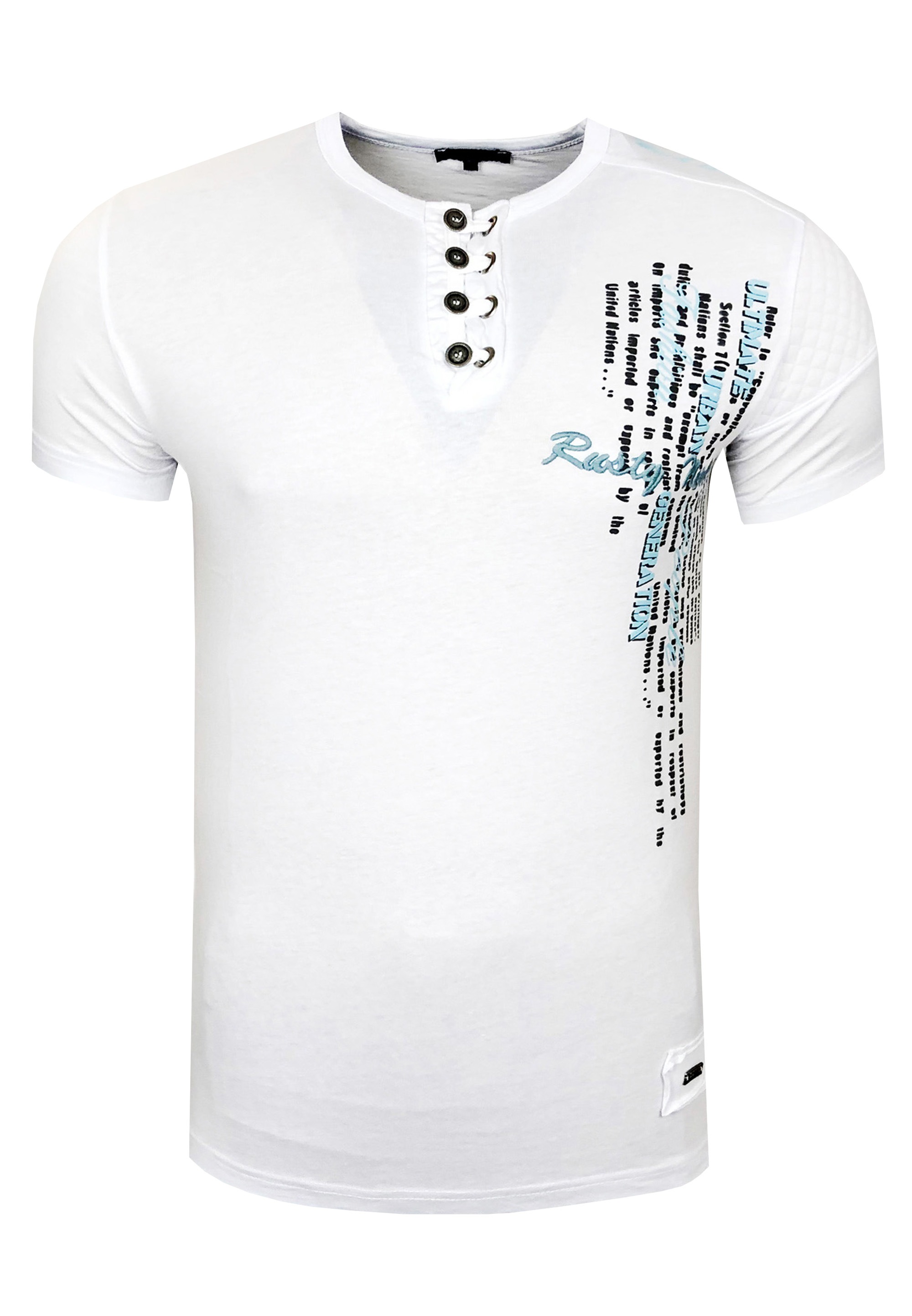 Thumbnail - Rusty Neal T-Shirt, mit schicker Knopfleiste