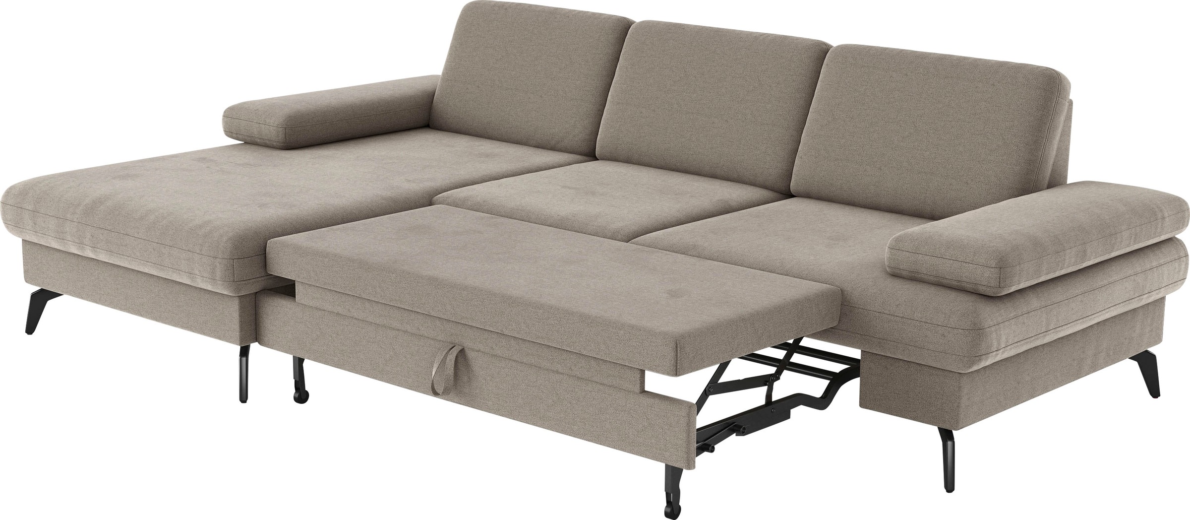 sit&more Ecksofa »Morris L-Form, inkl. Sitztiefenverstellung«, wahlweise mit Armteilverstellung, Bettfunktion & Bettkasten