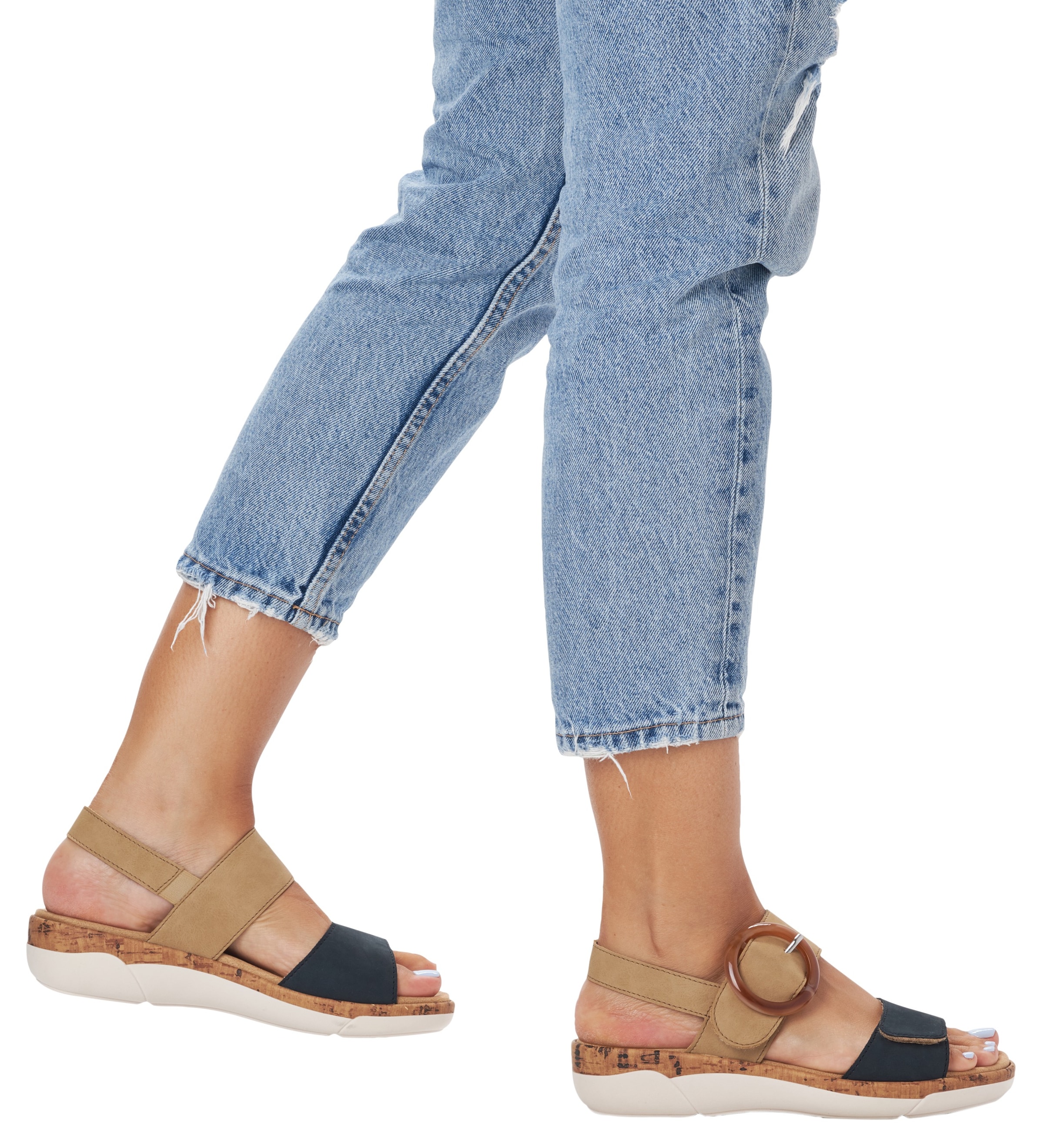 Remonte Keilsandalette, Sommerschuh, Riemchensandale, praktische Klettverschlüsse
