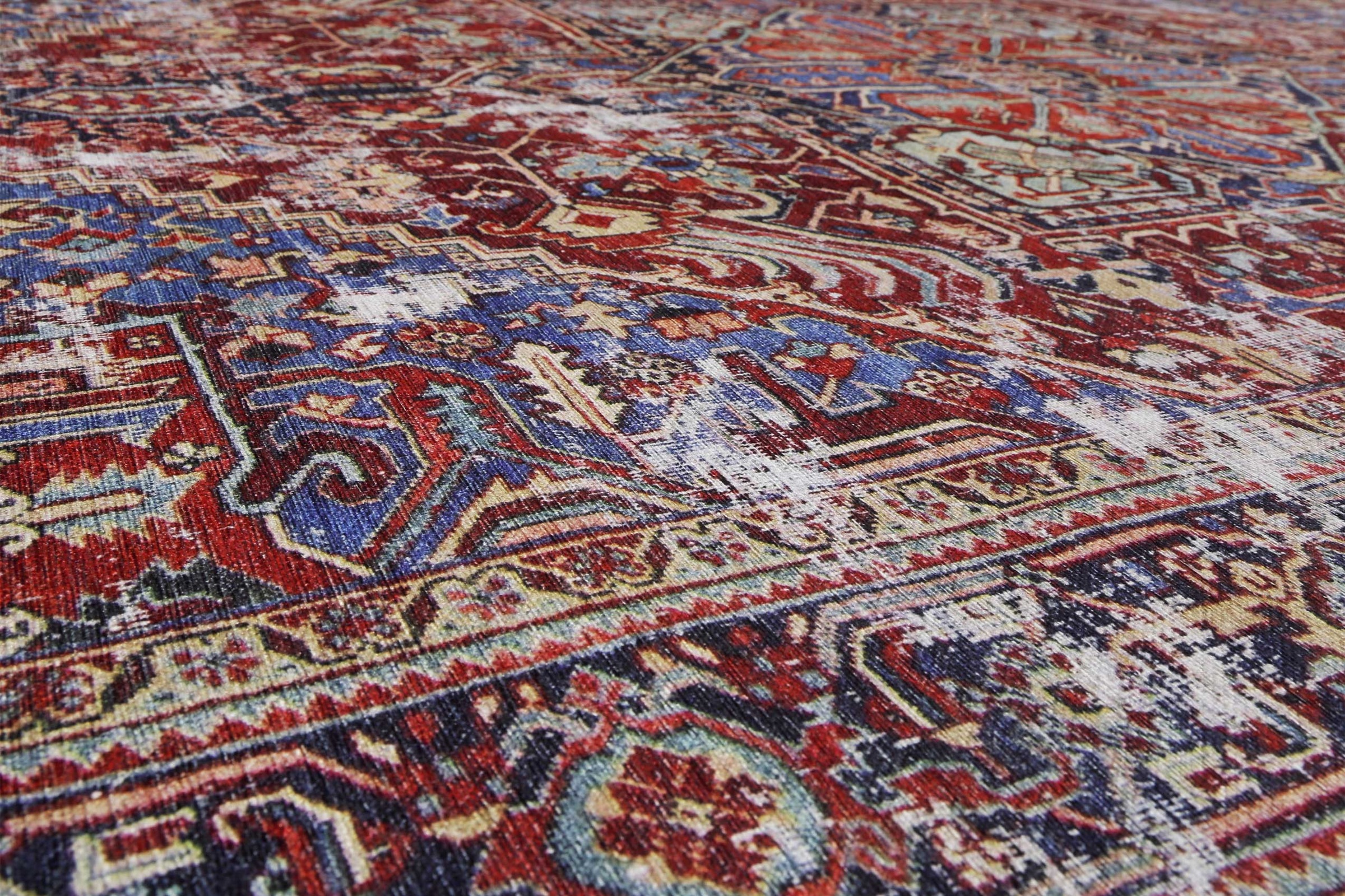 Homie Living Teppich »Como«, rechteckig, 6 mm Höhe, Kurzflor, Vintage, Orient, gewebt, Wohnzimmer, Schlafzimmer, waschbar