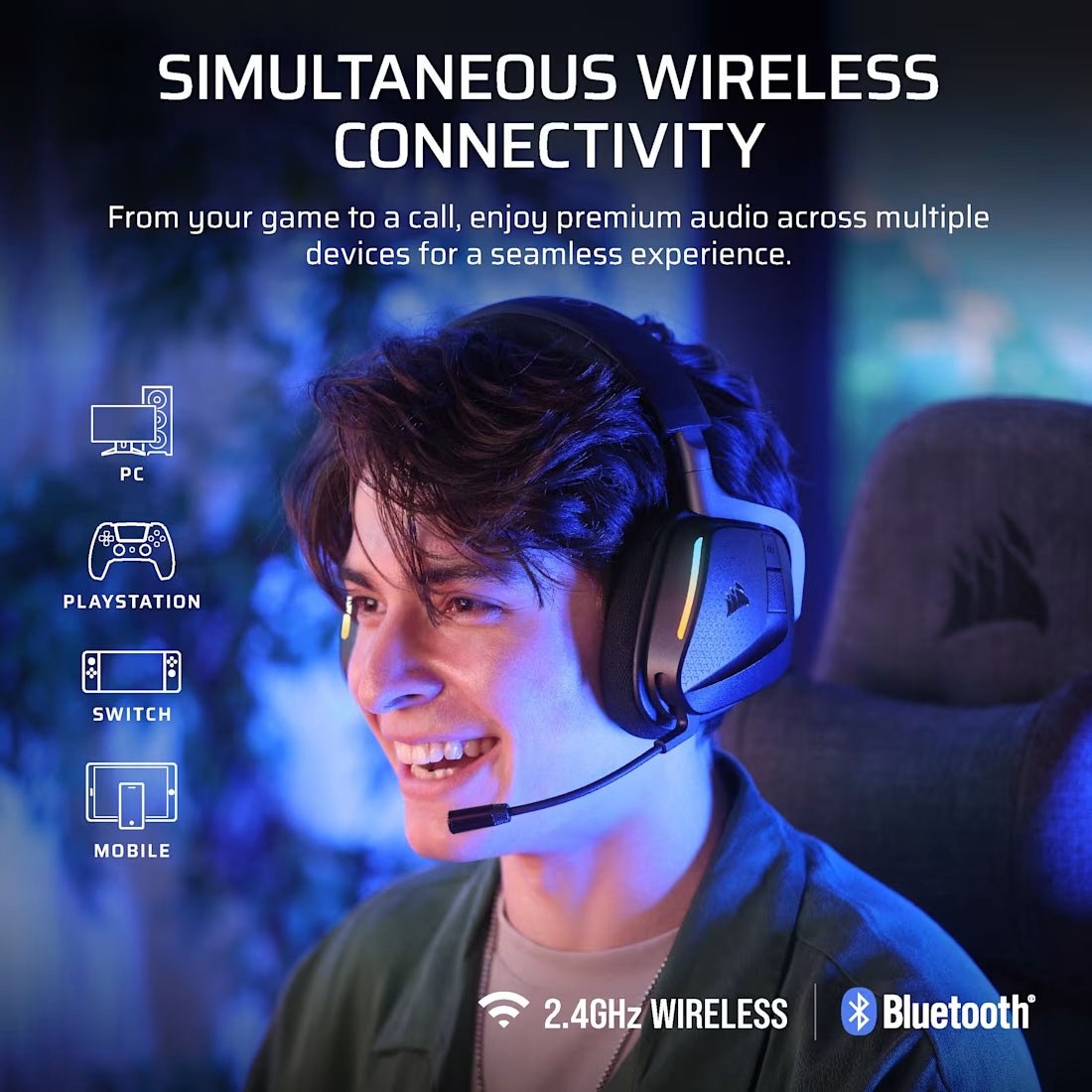 Corsair Gaming-Headset »VOID v2 MAX« Bluetooth Rauschunterdrückung