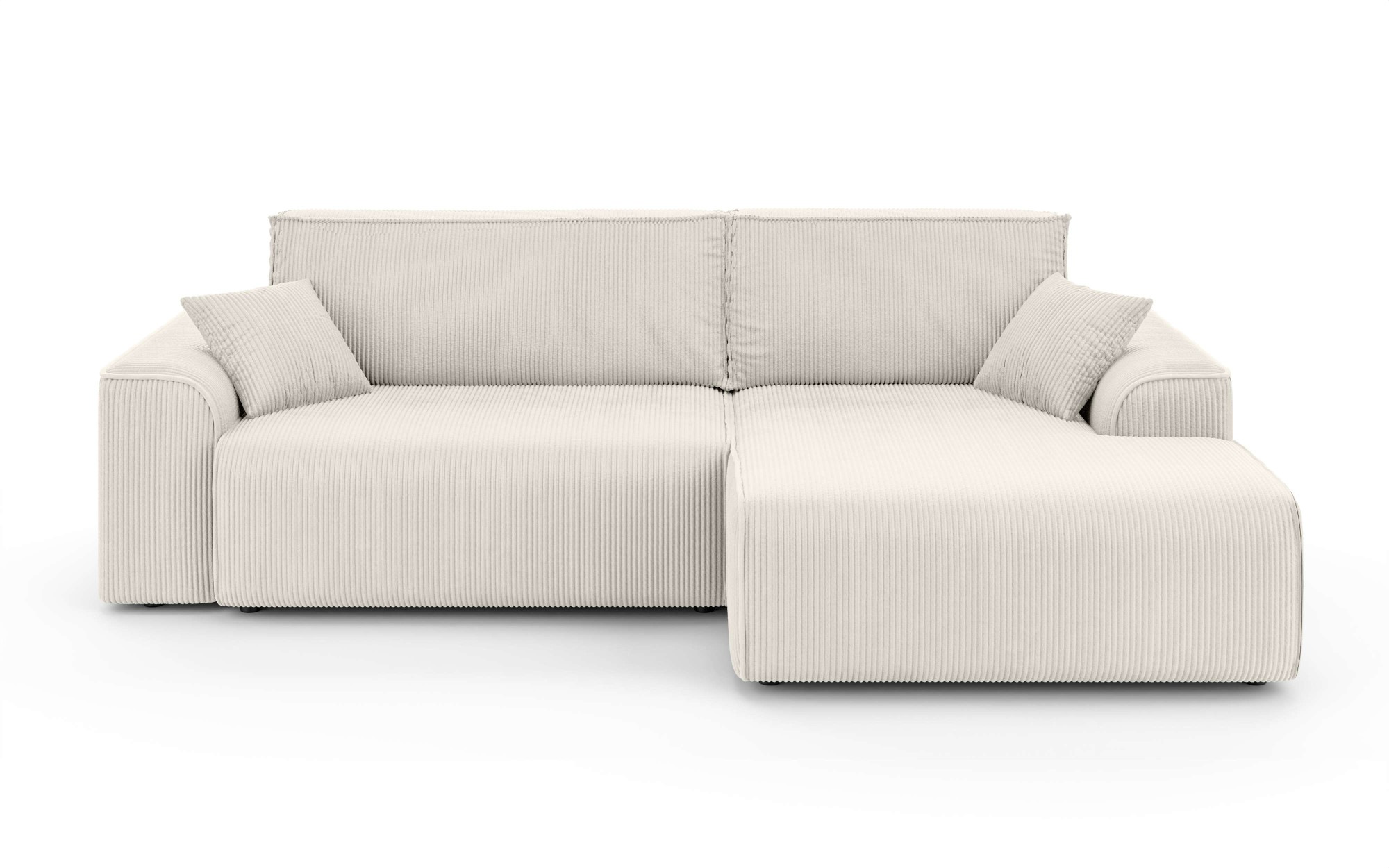 Home affaire Ecksofa »Santenay mit Bettfunktion und Bettkasten, Maße: B/T/H 266/164/90 cm«, L-Form mit Wellenfederung, Schlaffläche: 140x213 cm, auch in Cord