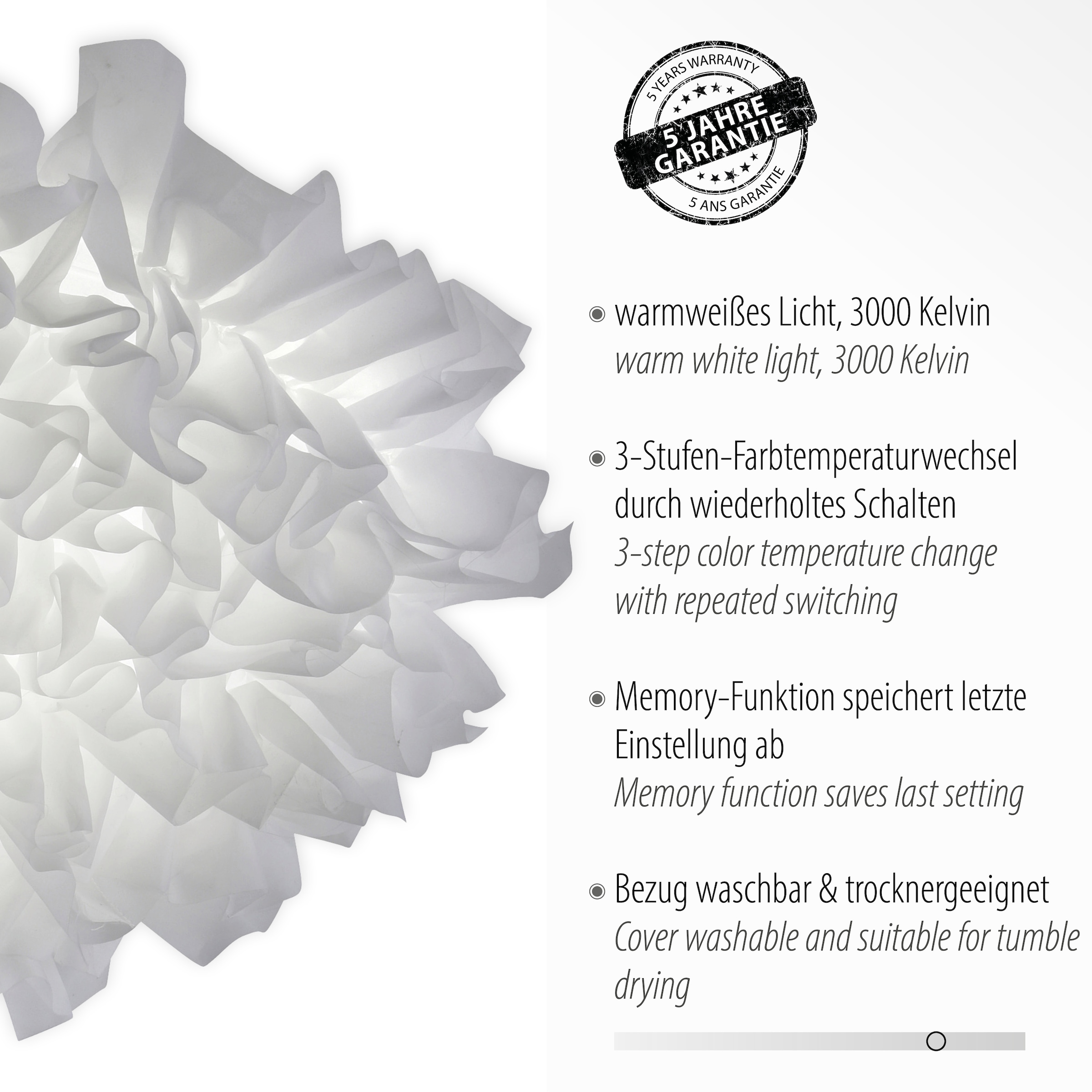 JUST LIGHT Deckenleuchte »XENIA«, 1 flammig, Leuchtmittel LED-Board | LED fest integriert, LED, dimmbar, Switchmo, Memory, nach Trennung vom Netz
